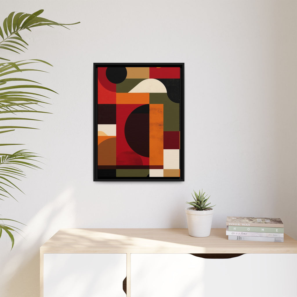 Geometric Convergence: Abstract Bauhaus Design, Constructivist Color Blocks, Architectural Art Composition   |   Custom Orders Accepted
