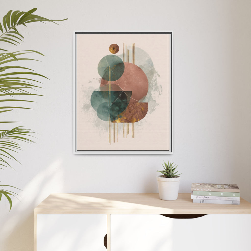 Translucent Geometries: Abstract Circles, Mid-Century Minimalism, Watercolor Layers   |   Custom Orders Accepted