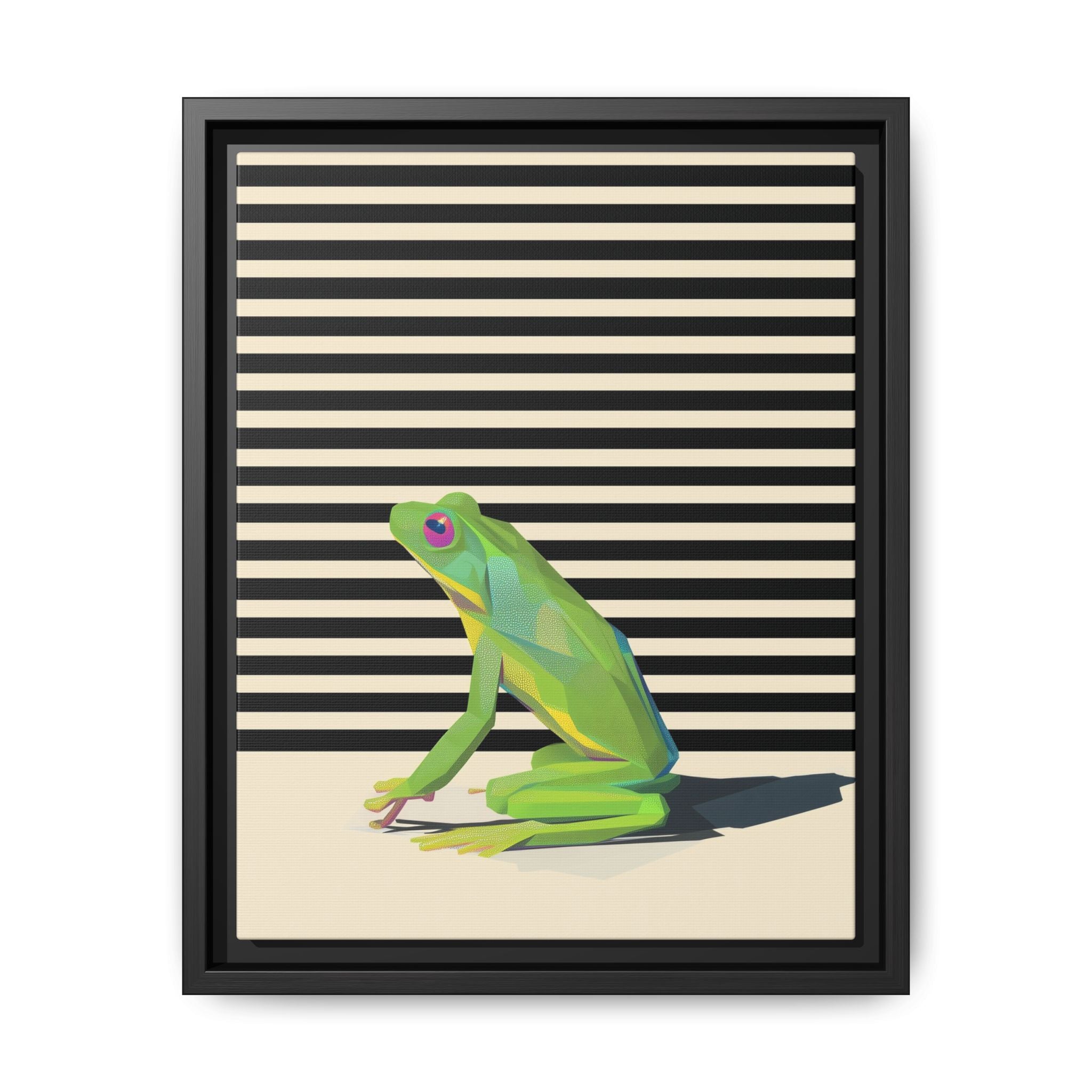 Geometric Frog Persona: Modern Wildlife Illustration, Vibrant Graphic Design   |  Personalized & Custom Orders Available