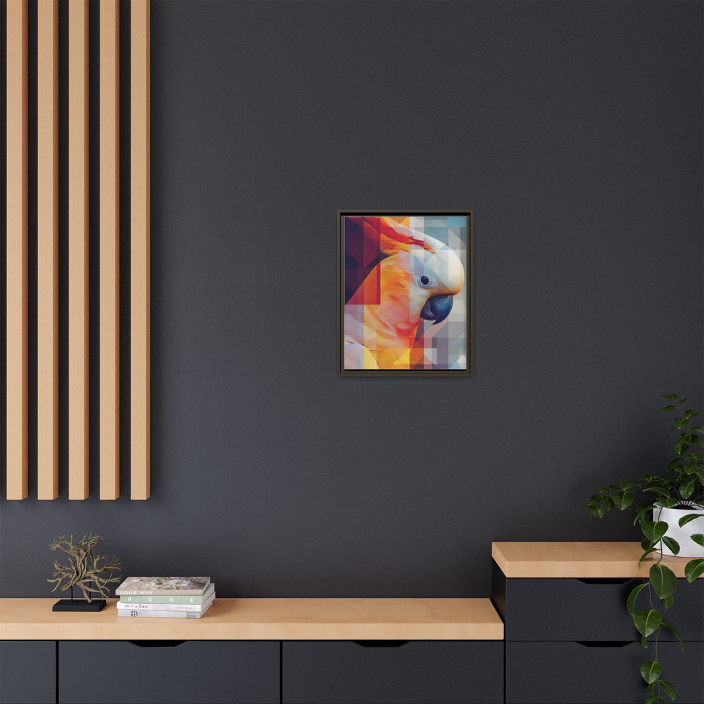 Prismatic Plume: Geometric Parrot Portrait, Digital Mosaic Abstraction   |    Custom Orders Available