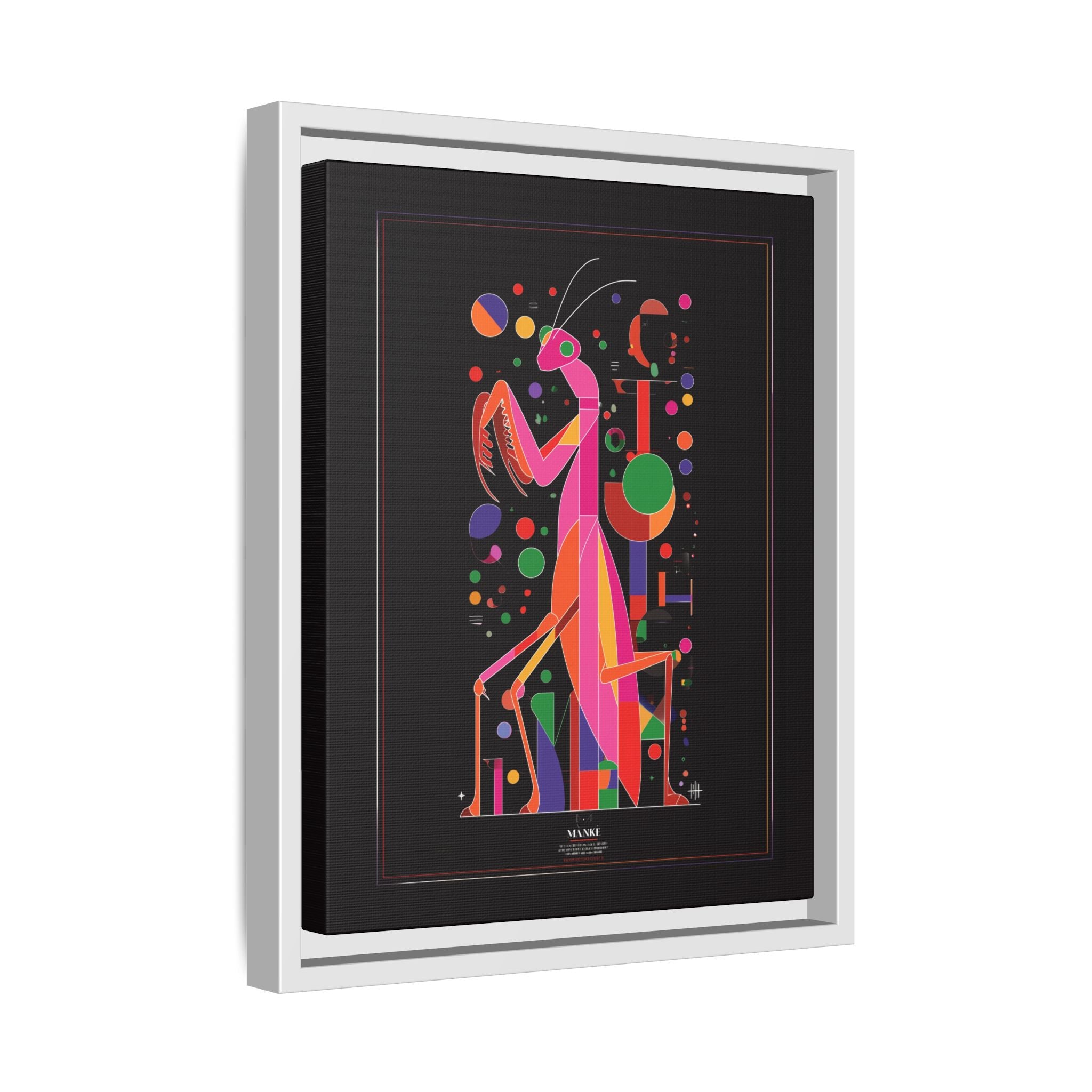 MANKE: Geometric Praying Mantis, Cubist Color Block Design   |    Custom Orders Available