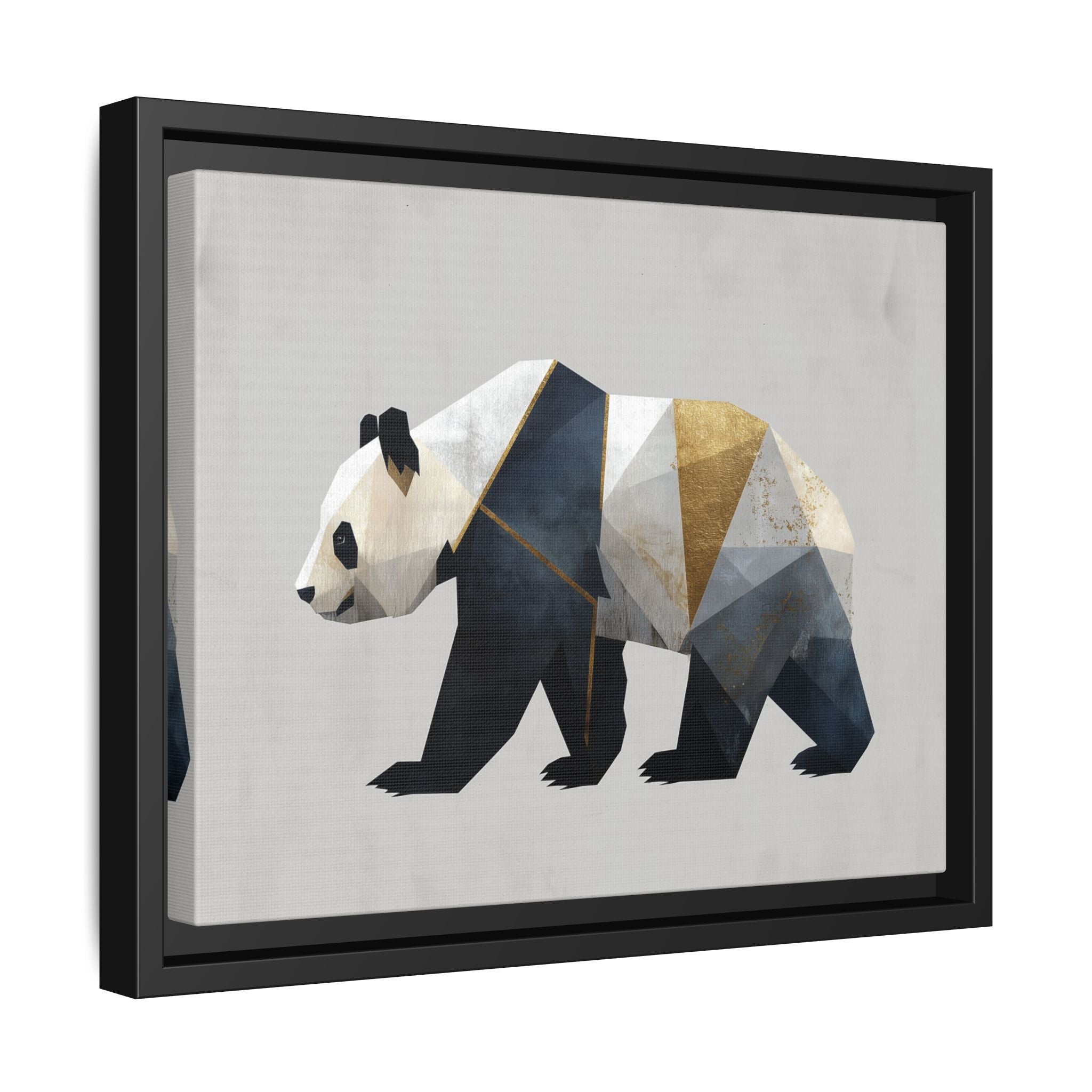 Geometric Panda: Cubist Animal Portrait, Modern Minimalist Art Style   |  Personalized & Custom Orders Available