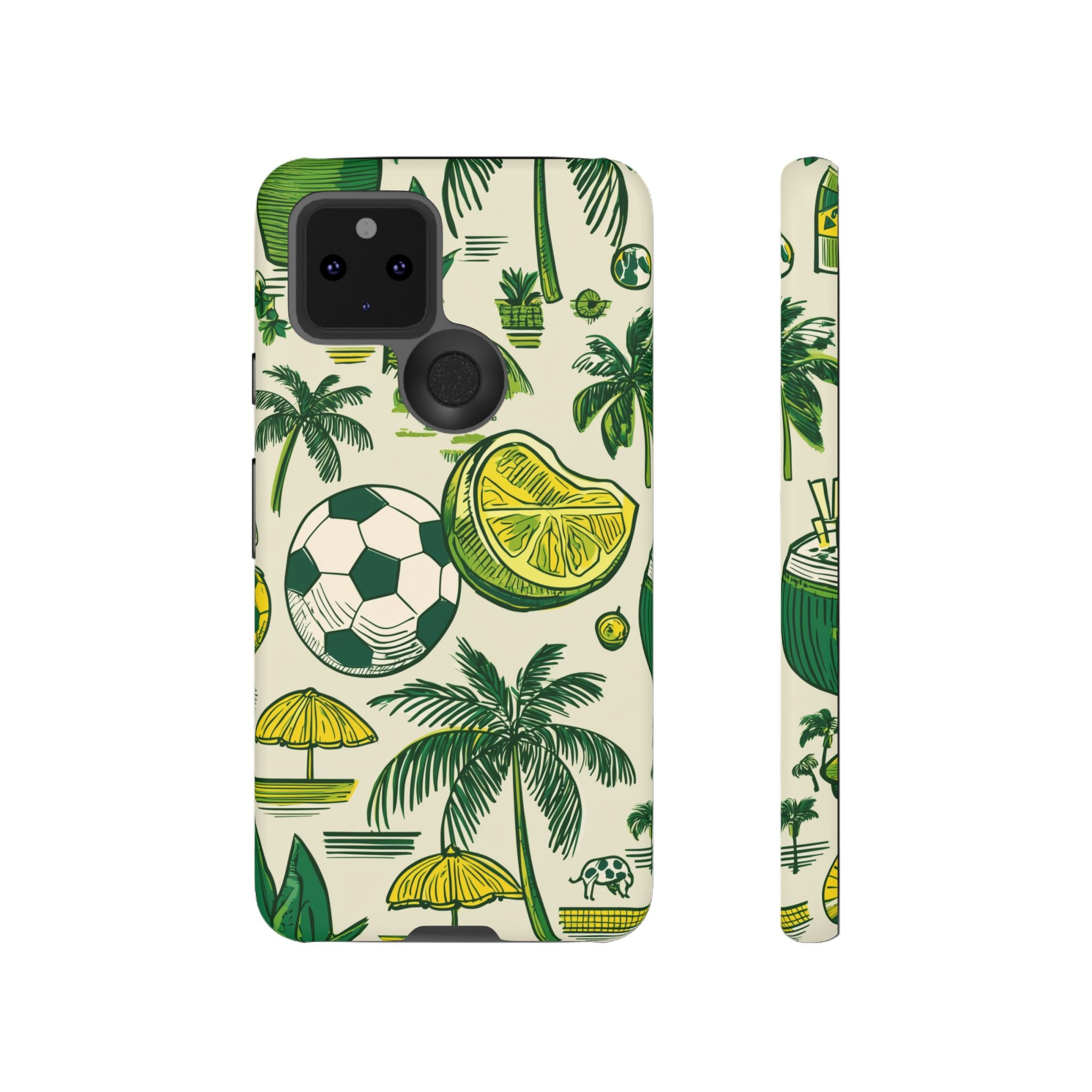 Summer Tough Cases: Sporty Tropical Phone Case, Fun Beach Vibe Phone Accessory, Summer Travel Gift, Colorful Phone Cover, Casual Style Tech