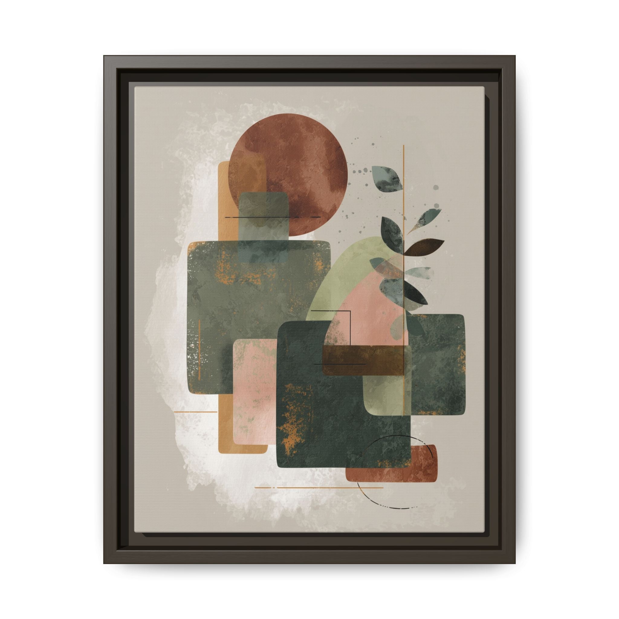 Geometric Harmony: Abstract Watercolor Composition, Mid-Century Modern Design, Organic Shapes   |   Custom Orders Accepted