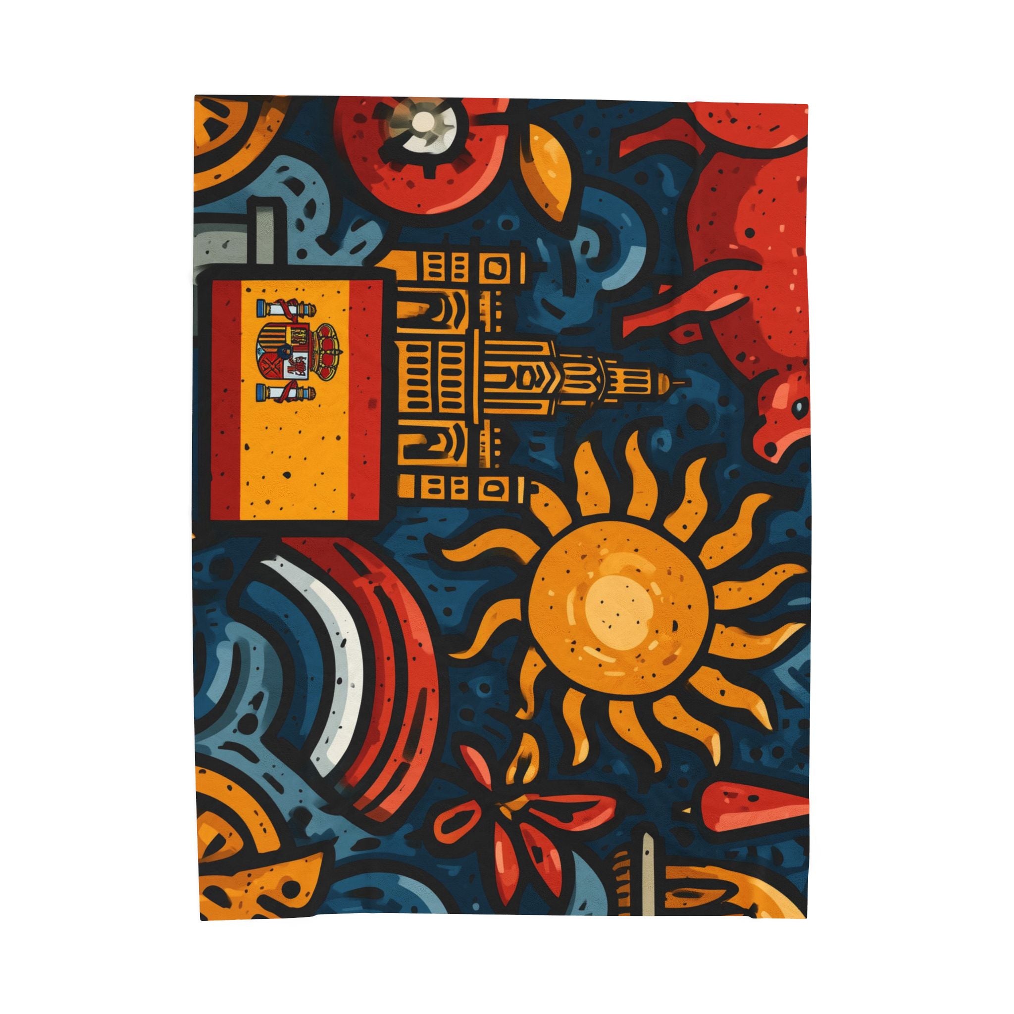 España Vibrante: Pop Art Celebration of Spanish Culture, Symbolic Geometric Design   |   Custom Orders Accepted