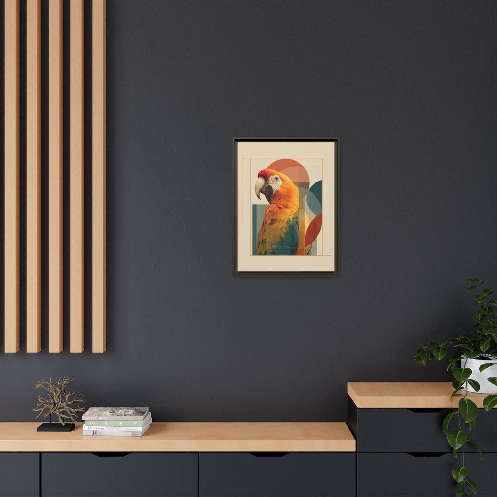 Macaw Geometry: Vibrant Avian Portrait, Modernist Graphic Design   |  Personalized & Custom Orders Available