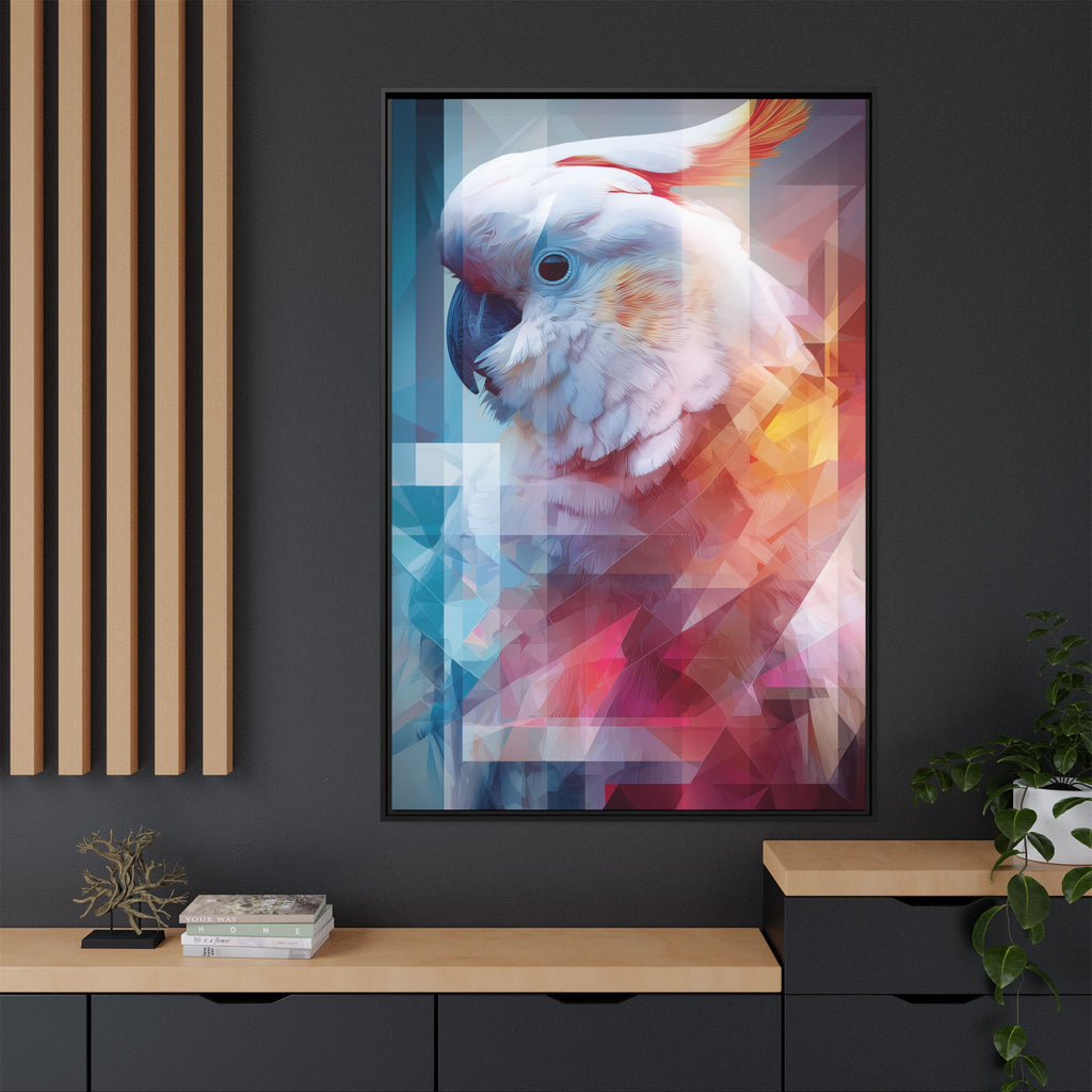 Fractured Cockatoo: Geometric Wildlife Portrait, Low-Poly Digital Art   |    Custom Orders Available