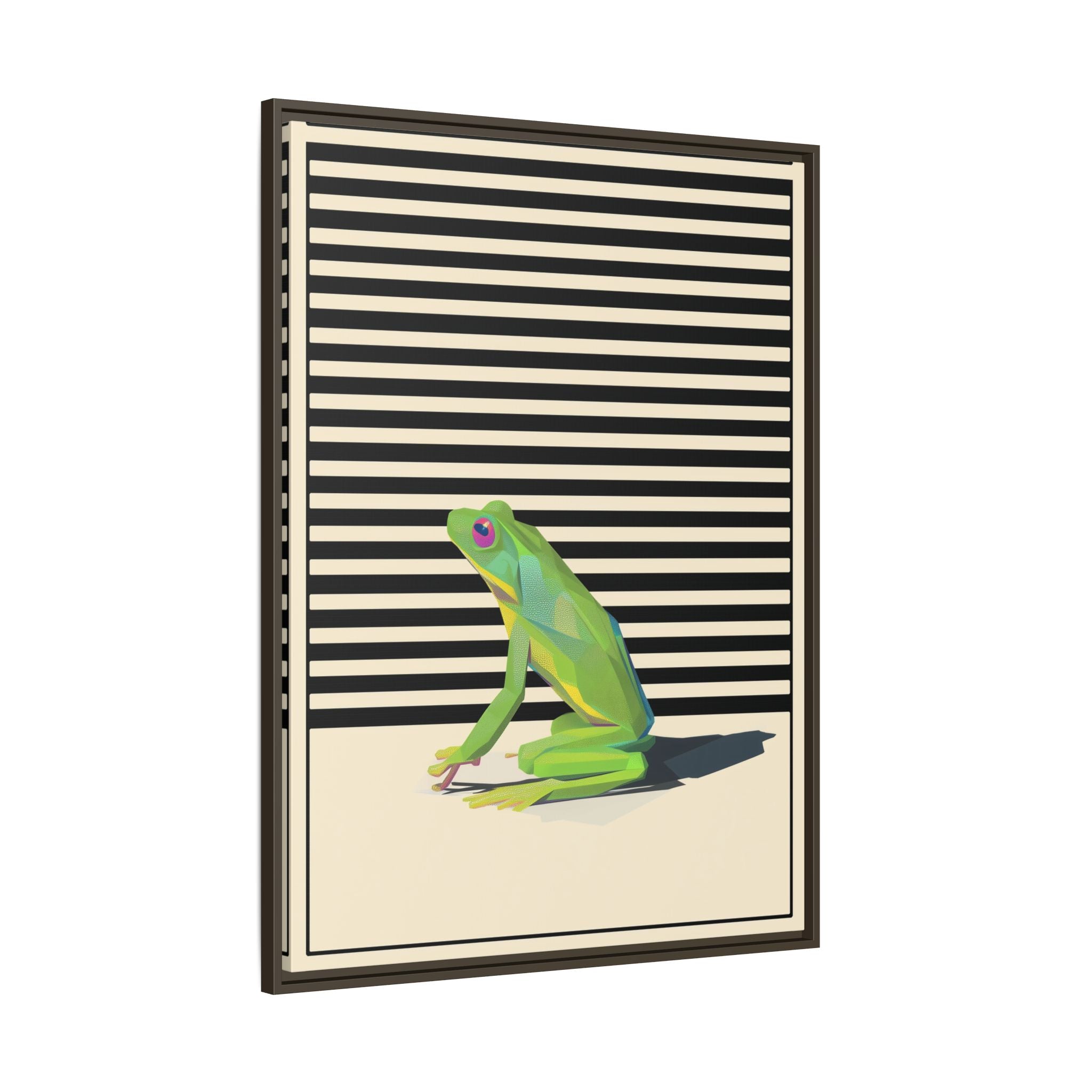 Geometric Frog Persona: Modern Wildlife Illustration, Vibrant Graphic Design   |  Personalized & Custom Orders Available