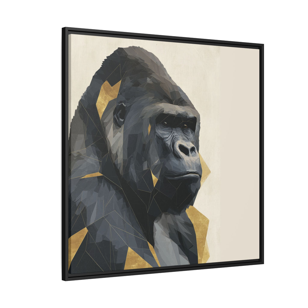 Primal Geometry: Polygonal Gorilla Portrait, Modern Metallic Wildlife Art   |  Personalized & Custom Orders Available