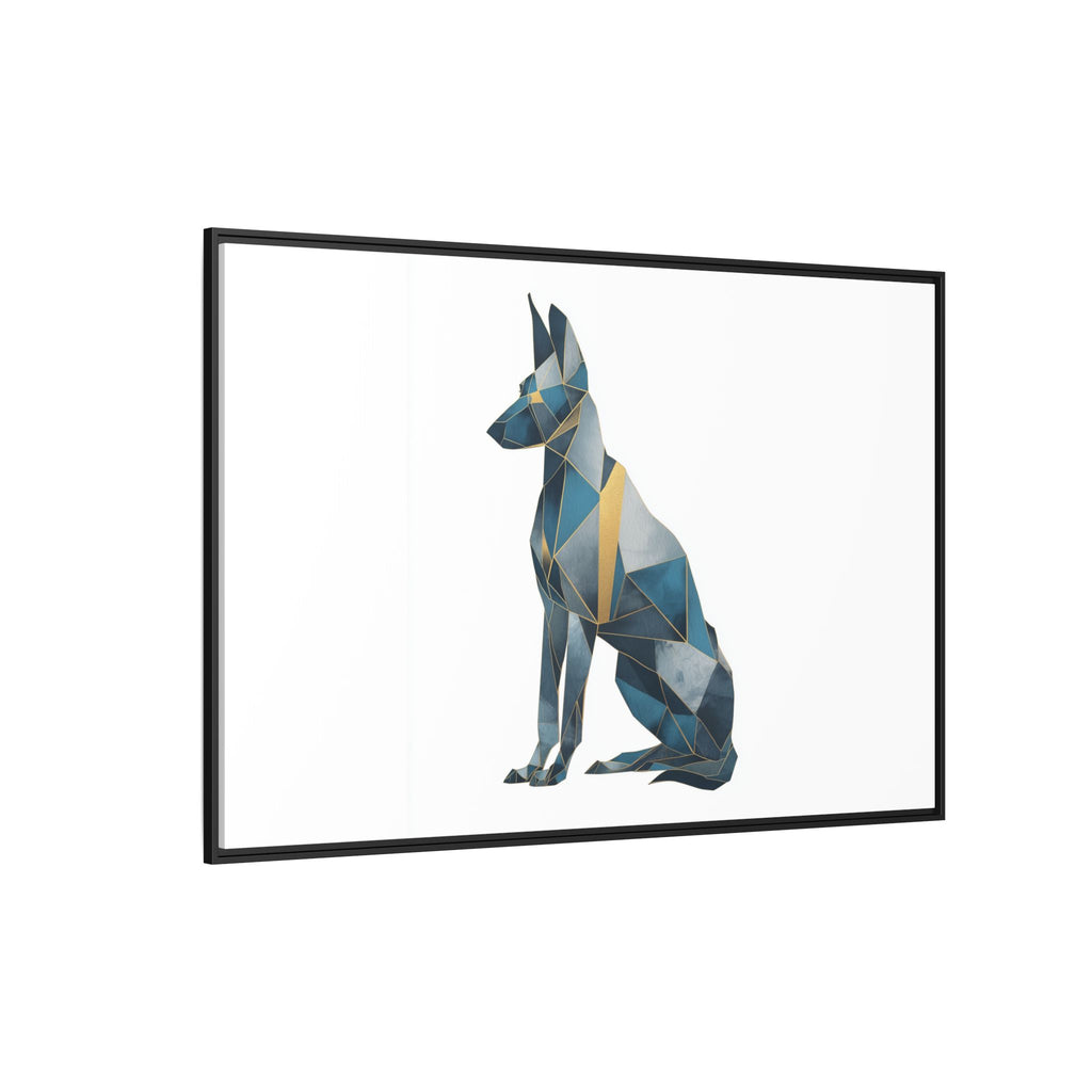 Geometric Canine Mosaic: Fractured Blue Shepherd, Modern Polygonal Art   |  Personalized & Custom Orders Available