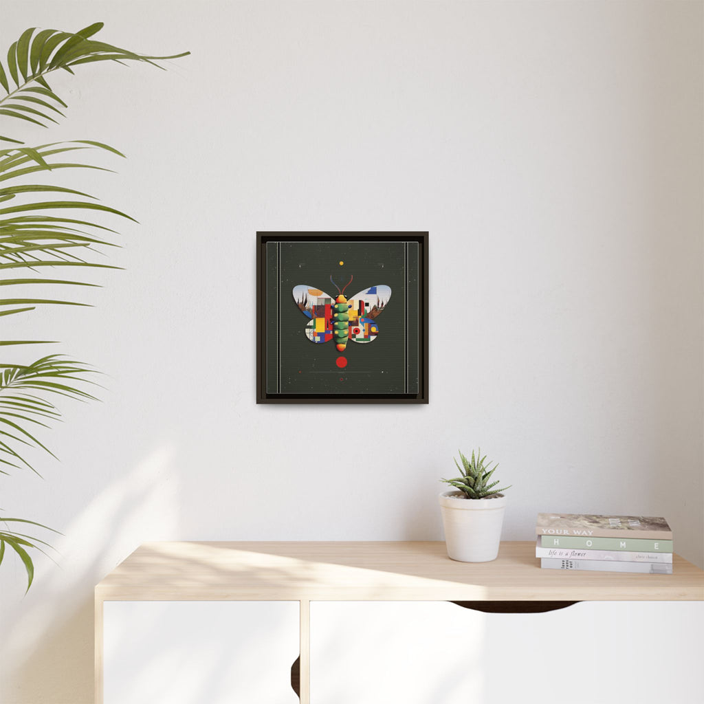Geometric Butterfly Framed Print : Digital Cubist Interpretation, Modernist Entomological Design   |  Personalized & Custom Orders Available