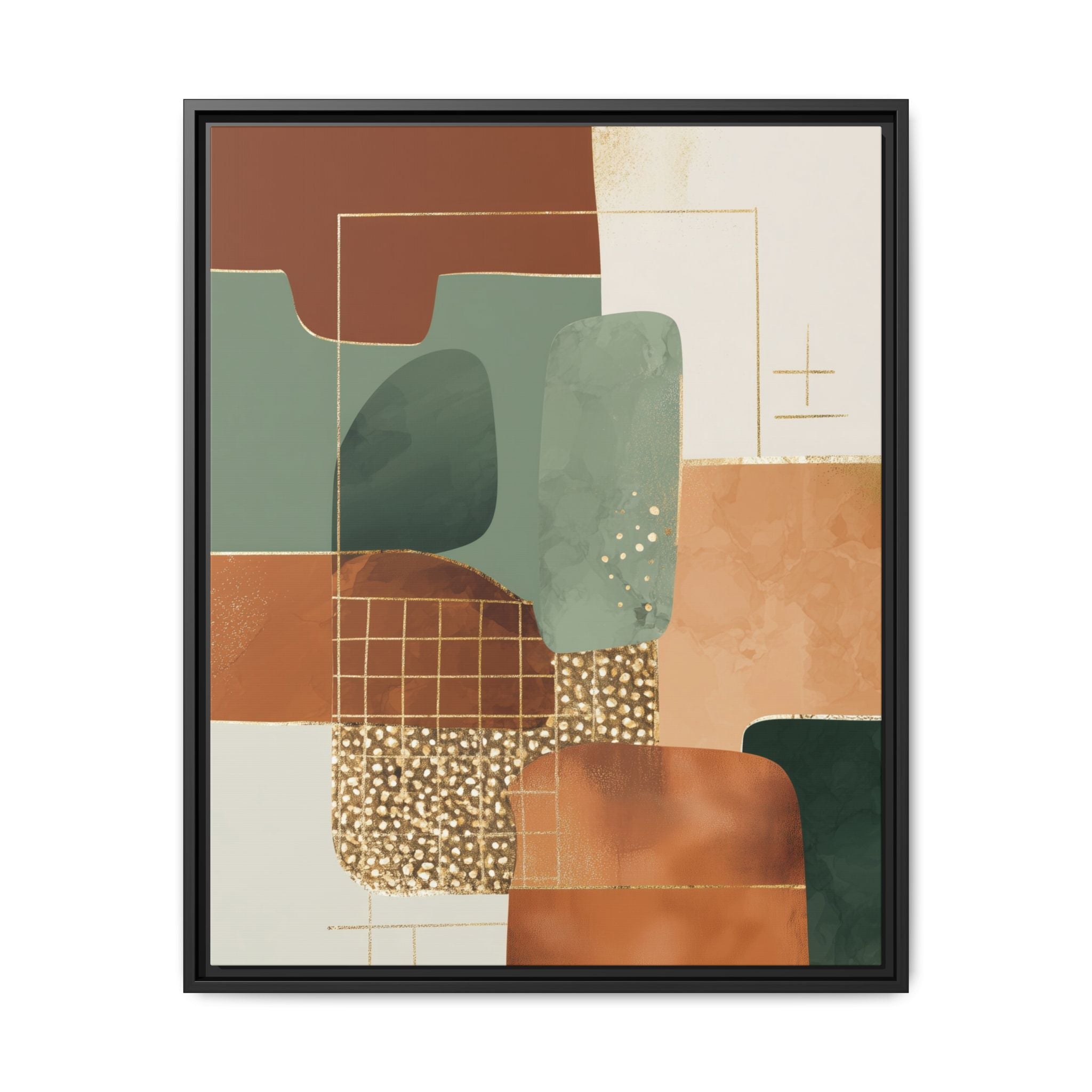 Geometric Harmony: Abstract Minimalist Art, Mid-Century Modern Design, Organic Shapes Composition   |   Custom Orders Accepted