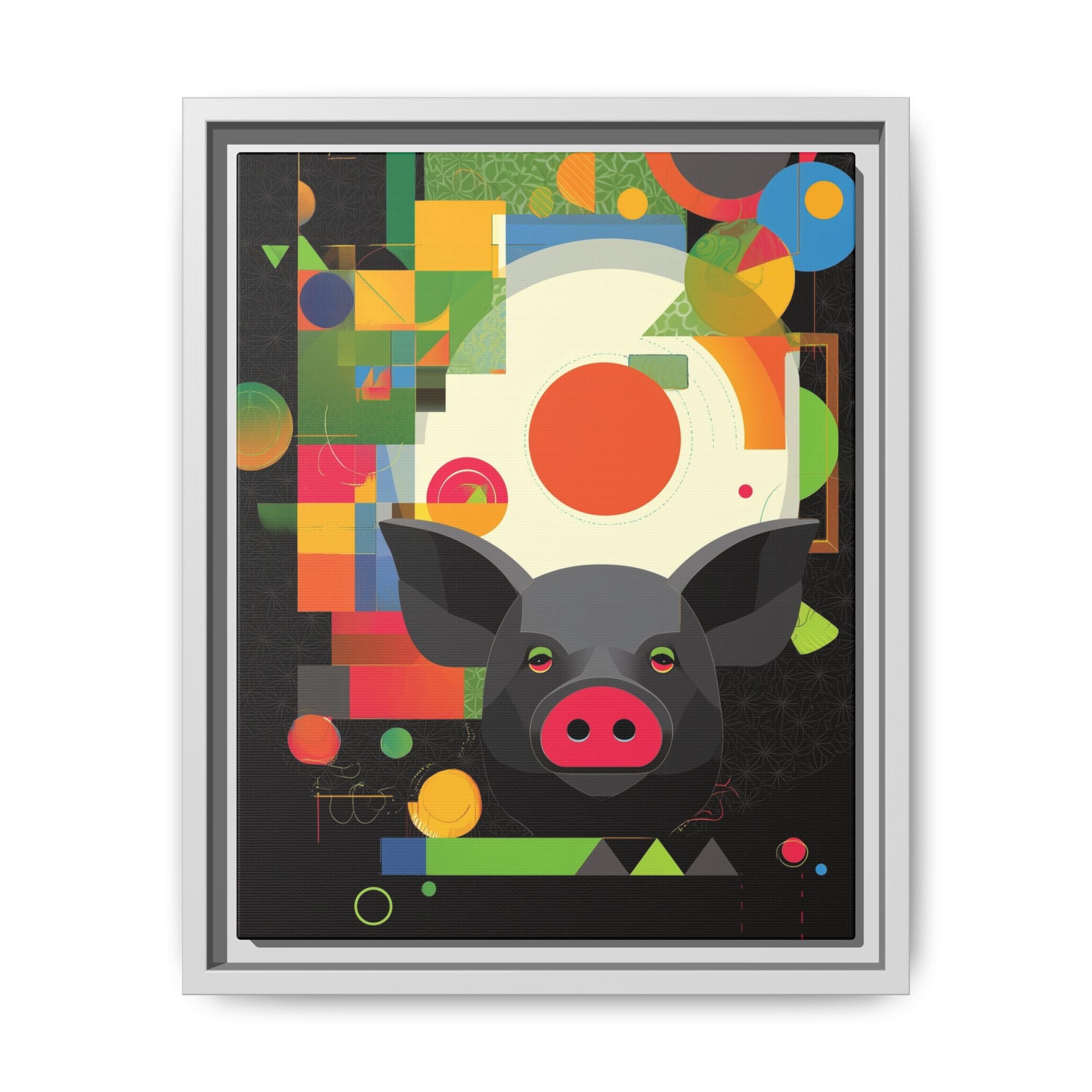 Prismatic Pig: Geometric Abstract Design, Digital Graphic Art Illustration   |    Custom Orders Available