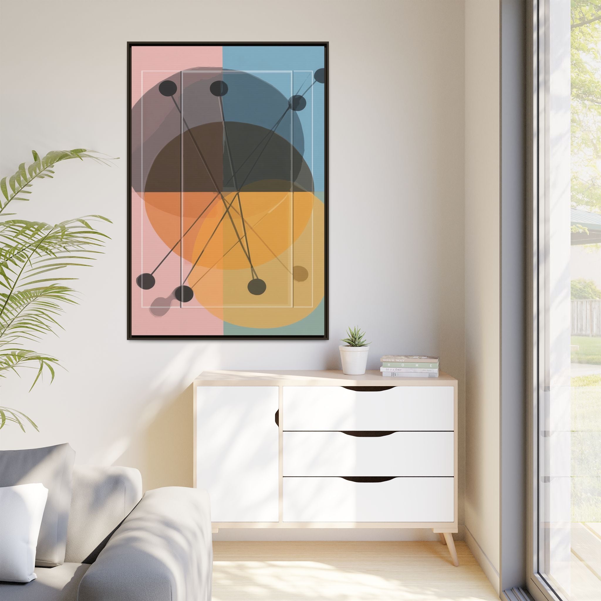Geometric Intersections: Pastel Quadrants, Mid-Century Minimalism, Network Nodes   |   Custom Orders Accepted