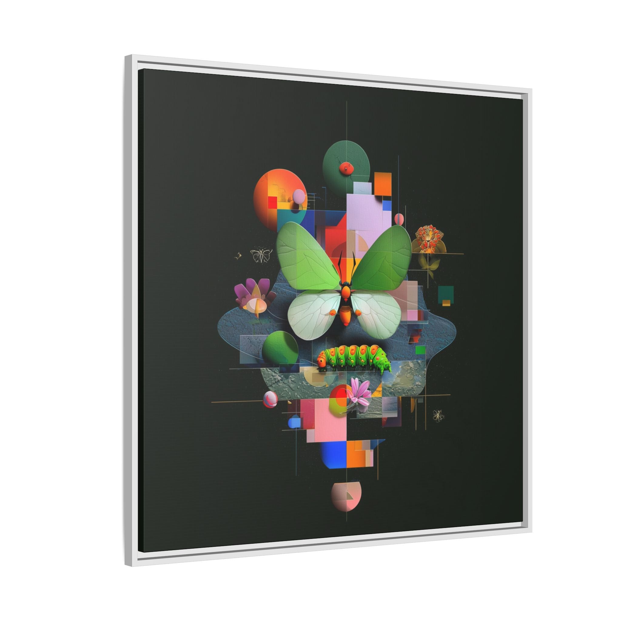 Geometric Metamorphosis: Abstract Nature Composition, Digital Cubist Butterfly Art   |    Custom Orders Available