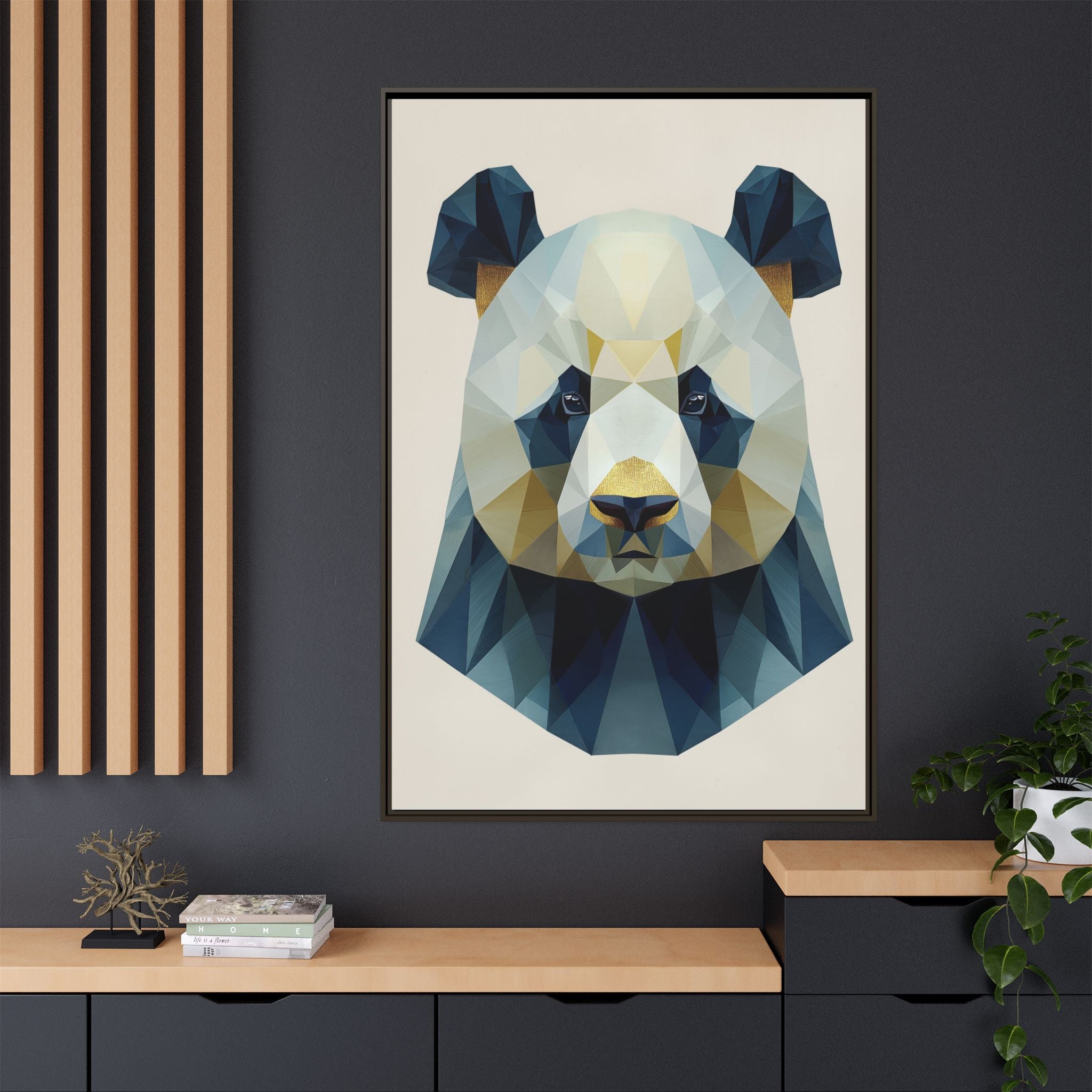 Geometric Panda Prism: Low-Poly Digital Wildlife Art, Minimalist Triangular Design   |  Personalized & Custom Orders Available