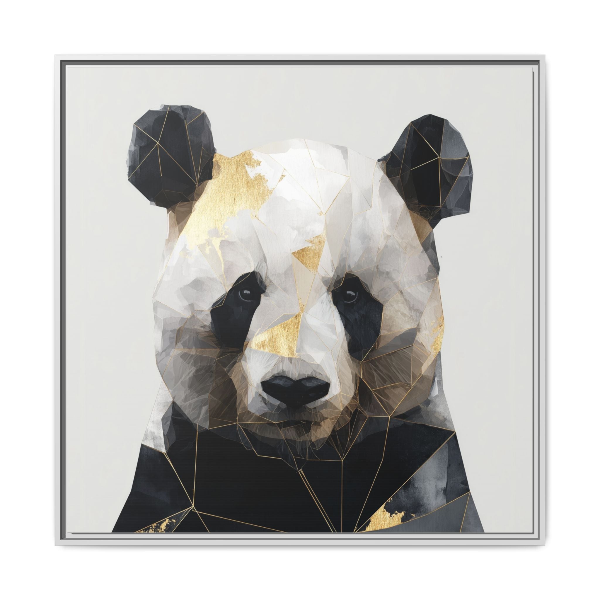Fractal Panda: Geometric Digital Art, Low Poly Wildlife Portrait   |  Personalized & Custom Orders Available