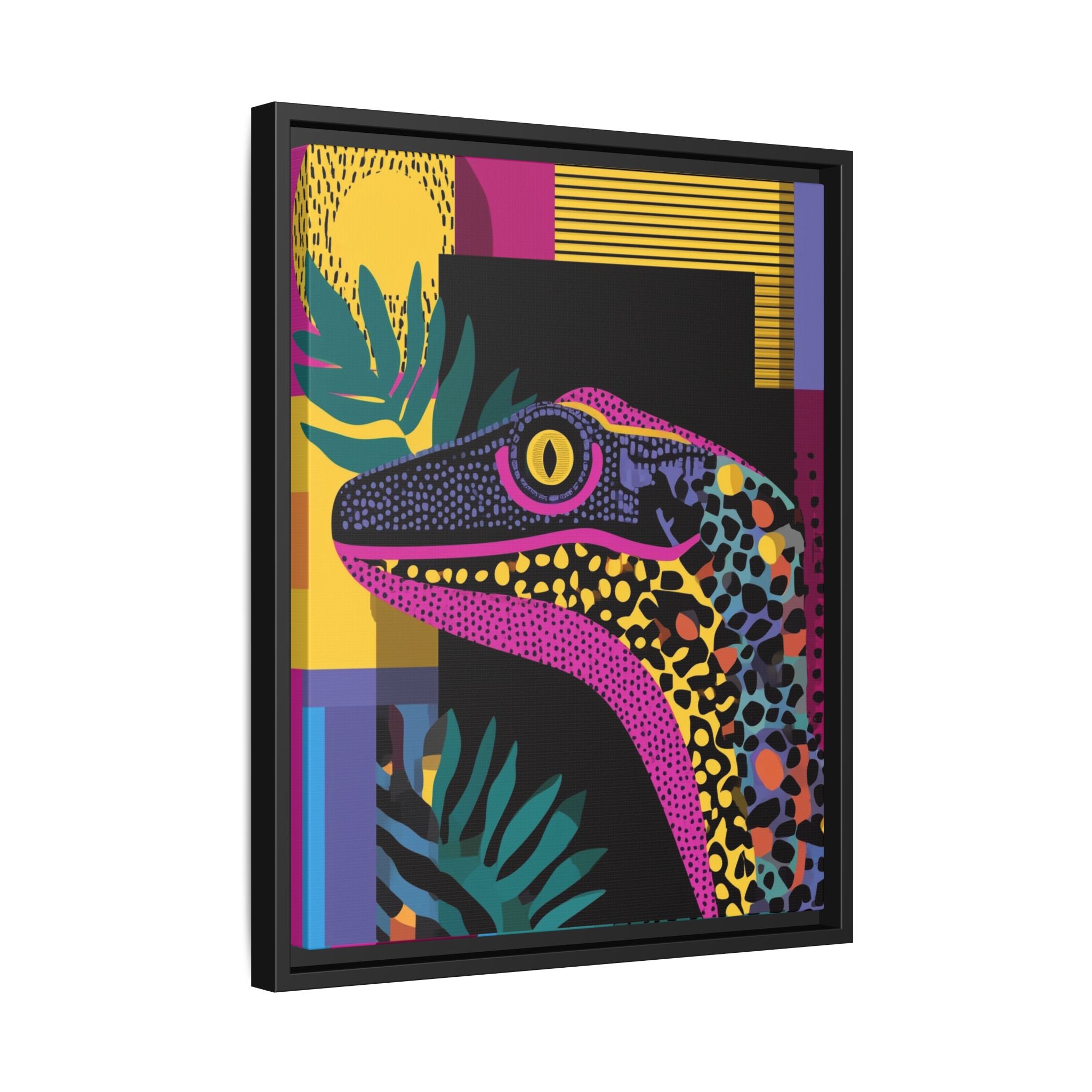 Raptor Kaleidoscope: Pop Art Dinosaur Portrait, Graphic Design Exotic Creature   |  Personalized & Custom Orders Available