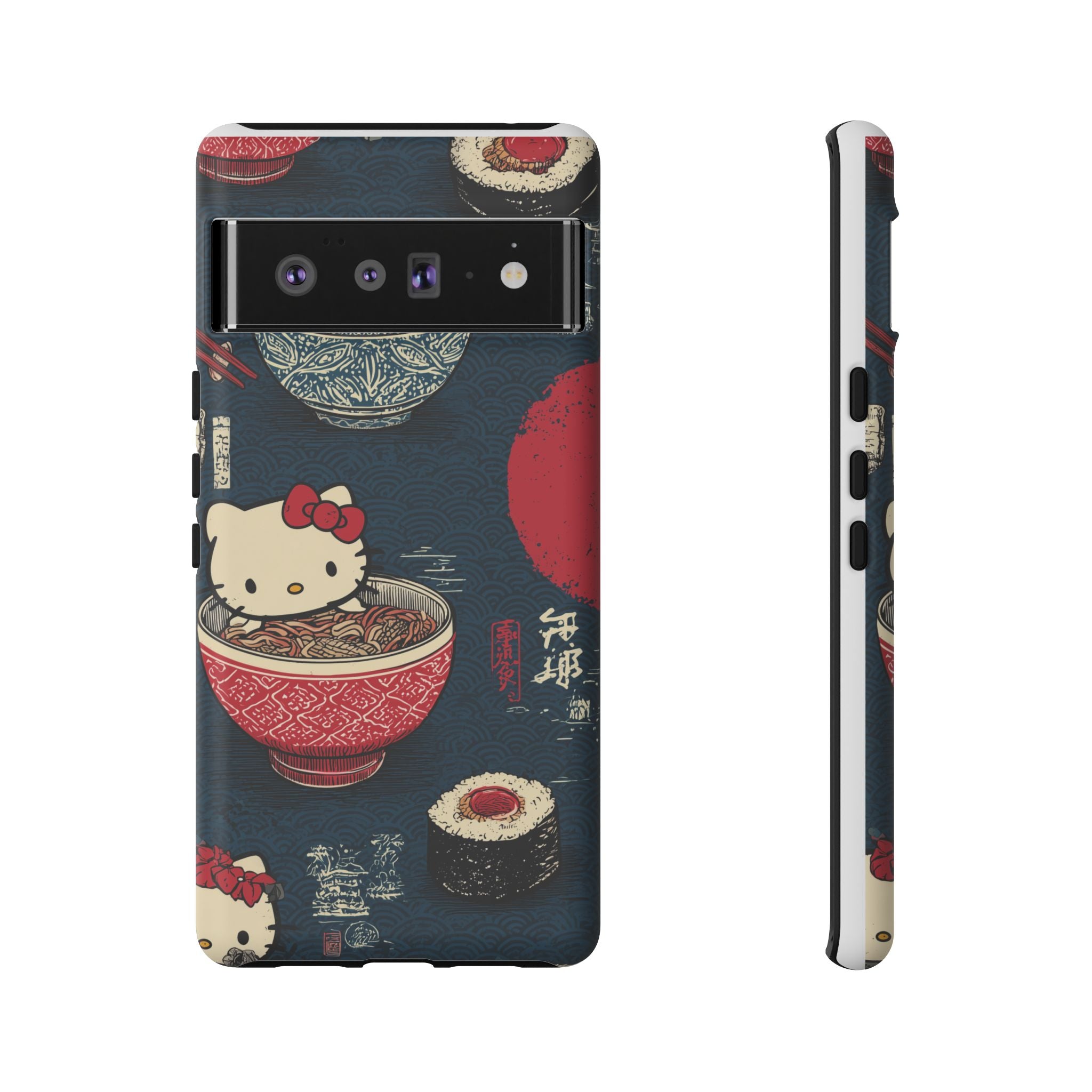 Japanese Kitty Sushi Vibrant Phone Case - Tough Case | Funky, Colorful, Unique Design for Gift, Accessory, Protection, Trendy