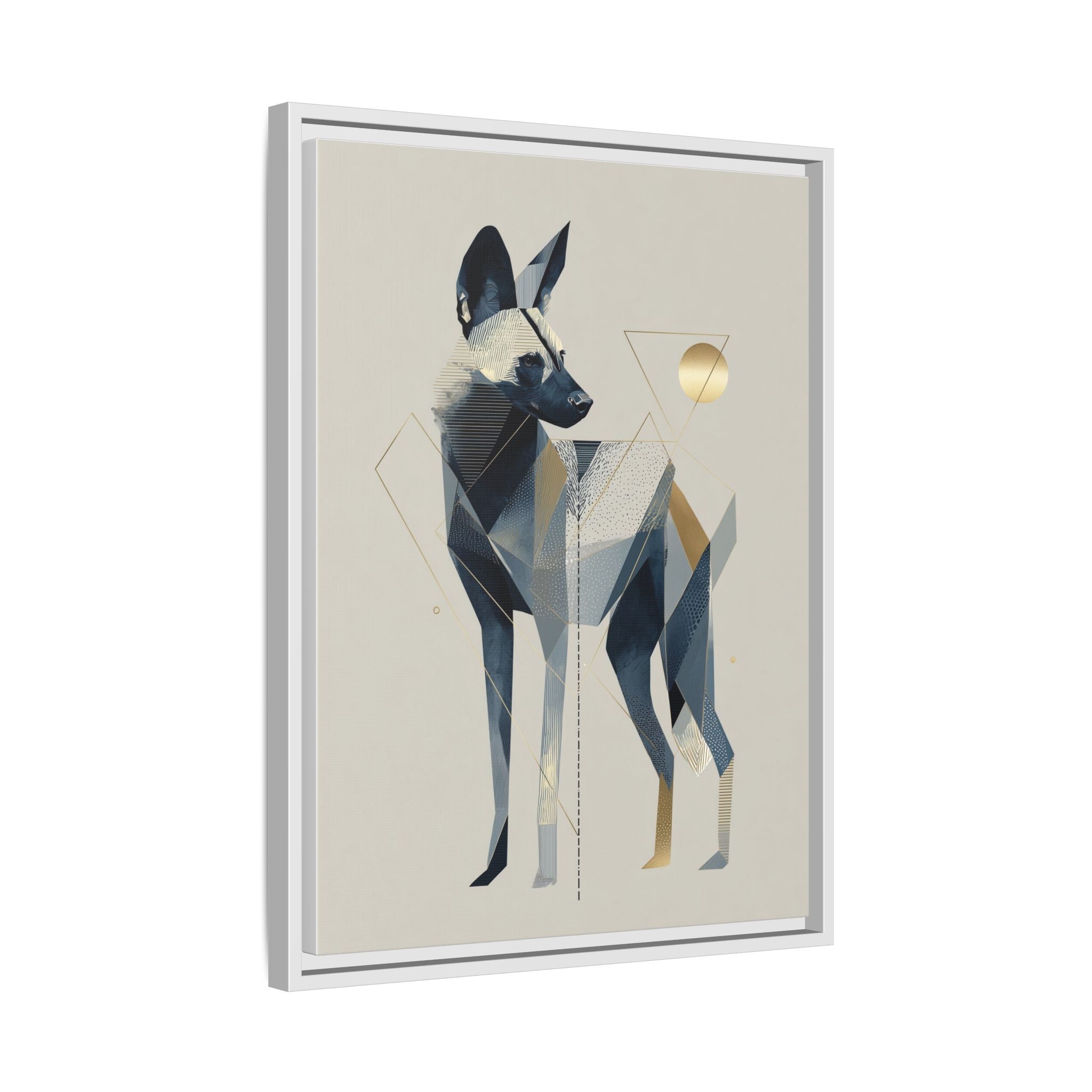 Canine Geometry: Fragmented African Wild Dog Portrait, Modern Graphic Design Study   |  Personalized & Custom Orders Available