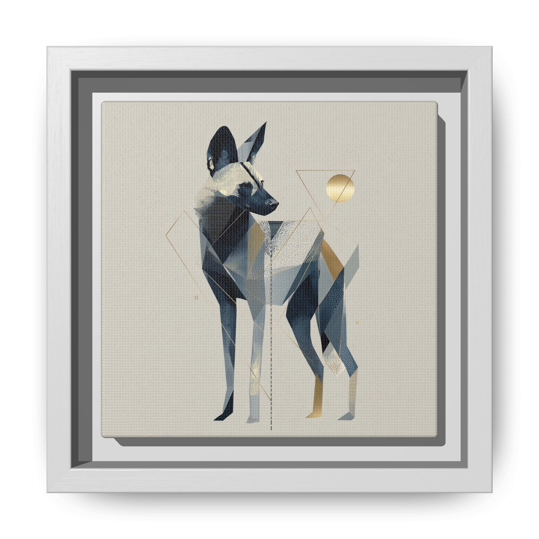 Canine Geometry: Fragmented African Wild Dog Portrait, Modern Graphic Design Study   |  Personalized & Custom Orders Available