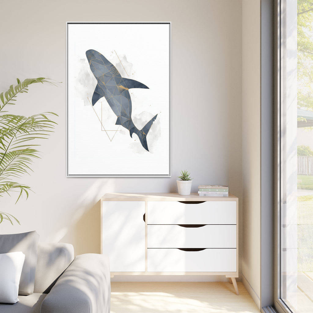 Aquatic Geometry: Shark Polygon Abstraction, Oceanic Digital Art   |  Personalized & Custom Orders Available