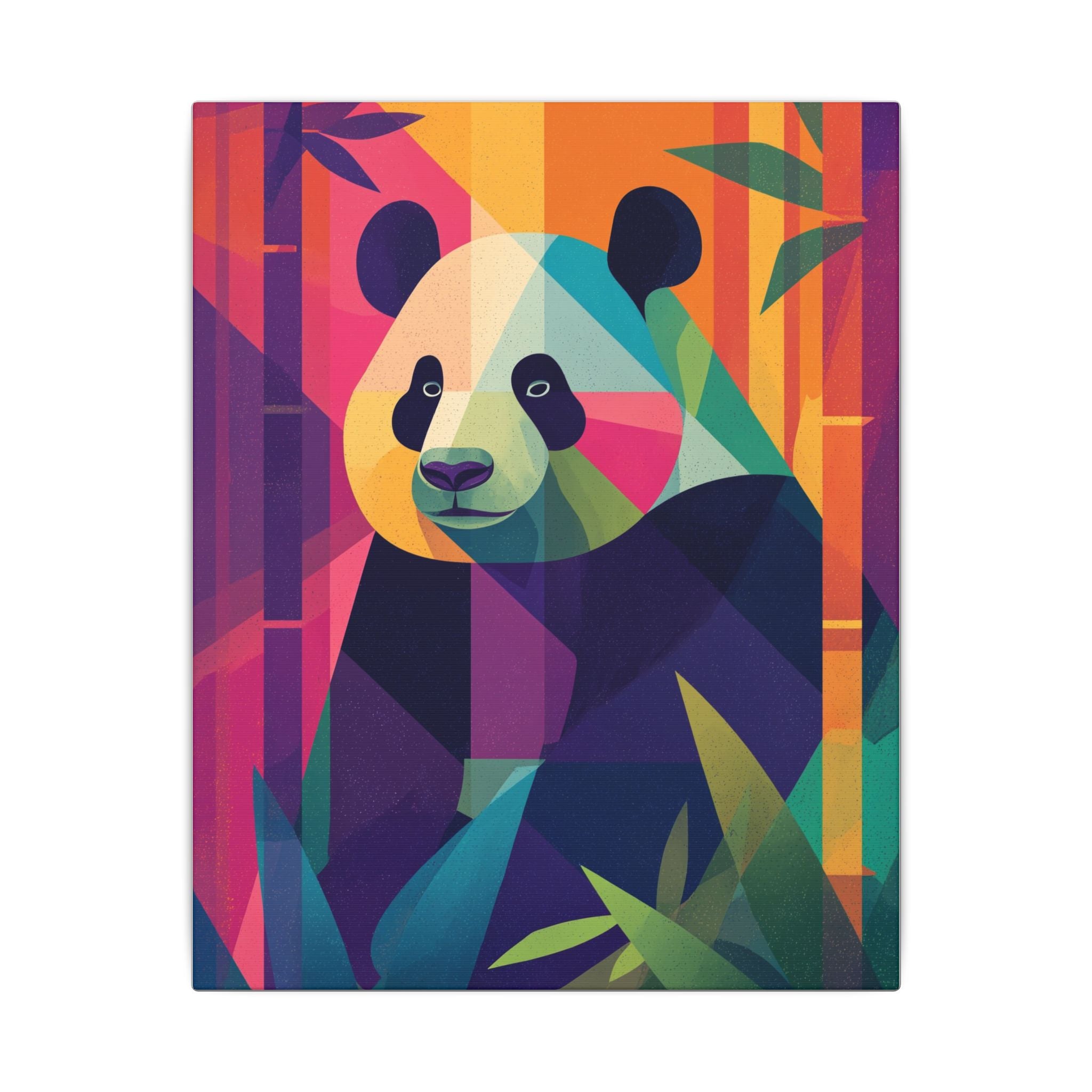 Fragmented Panda: Geometric Wildlife Art, Polygonal Design Illustration, Contemporary Color Mosaic   |  Personalized & Custom Orders