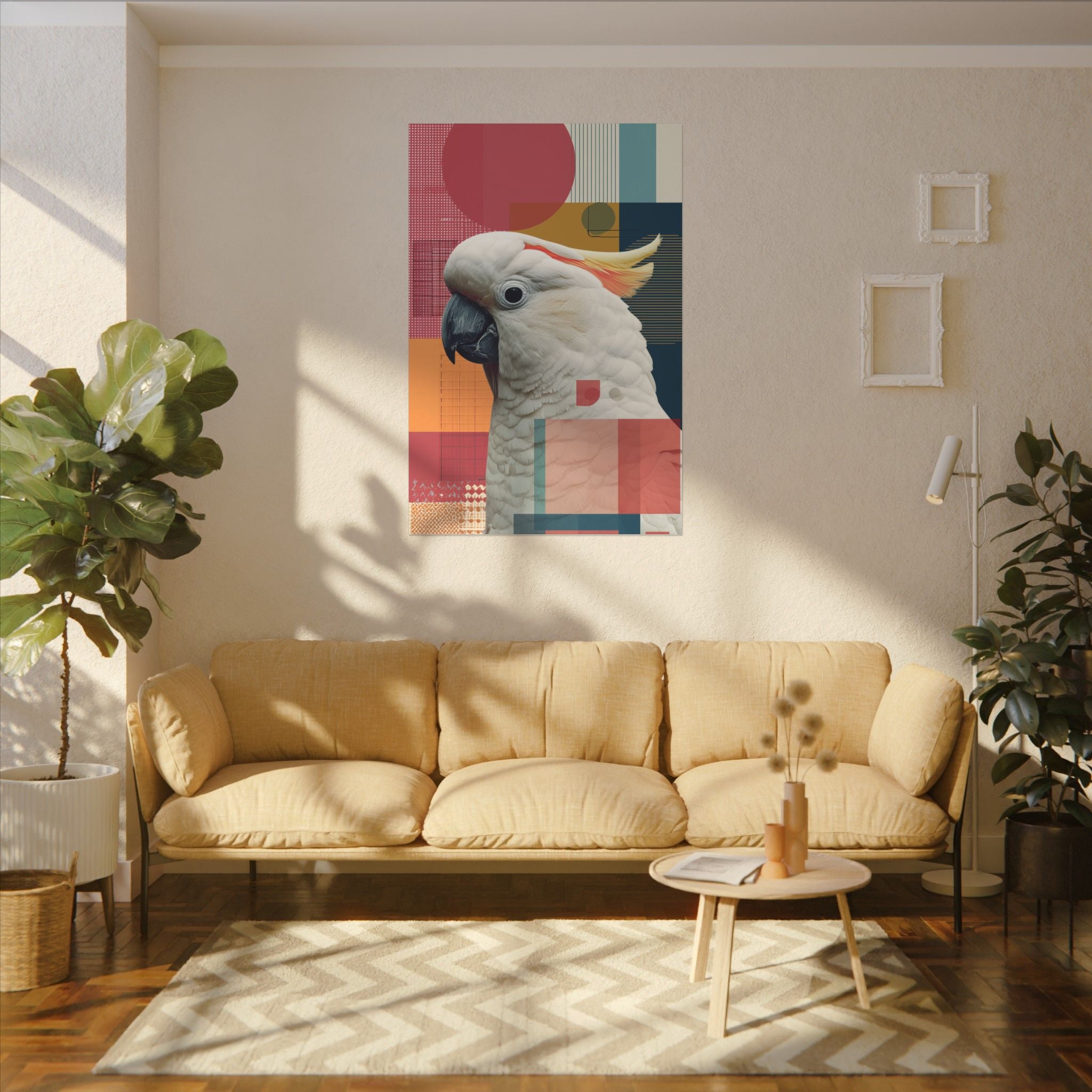 Crest of Elegance: Geometric Wildlife Portrait, Contemporary Avian Art   |    Custom Orders Available