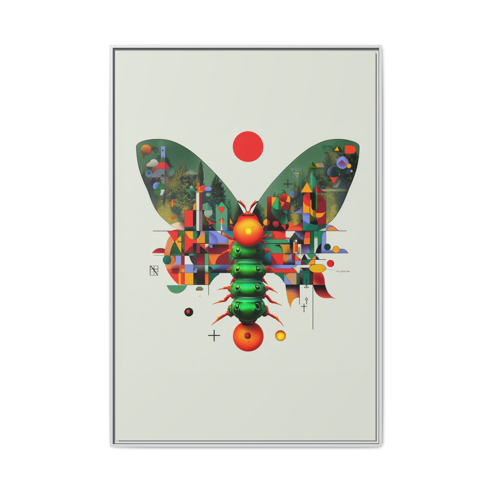 Metamorphic Geometry: Digital Butterfly Architecture, Cubist Nature Transformation   |    Custom Orders Available