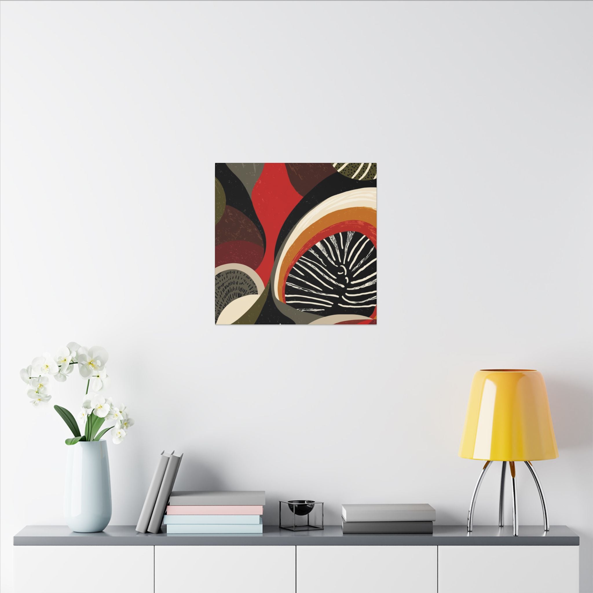 Harmonic Convergence: Organic Geometry, Mid-Century Modern Abstract, Earthy Palette Composition   |   Custom Orders Accepted