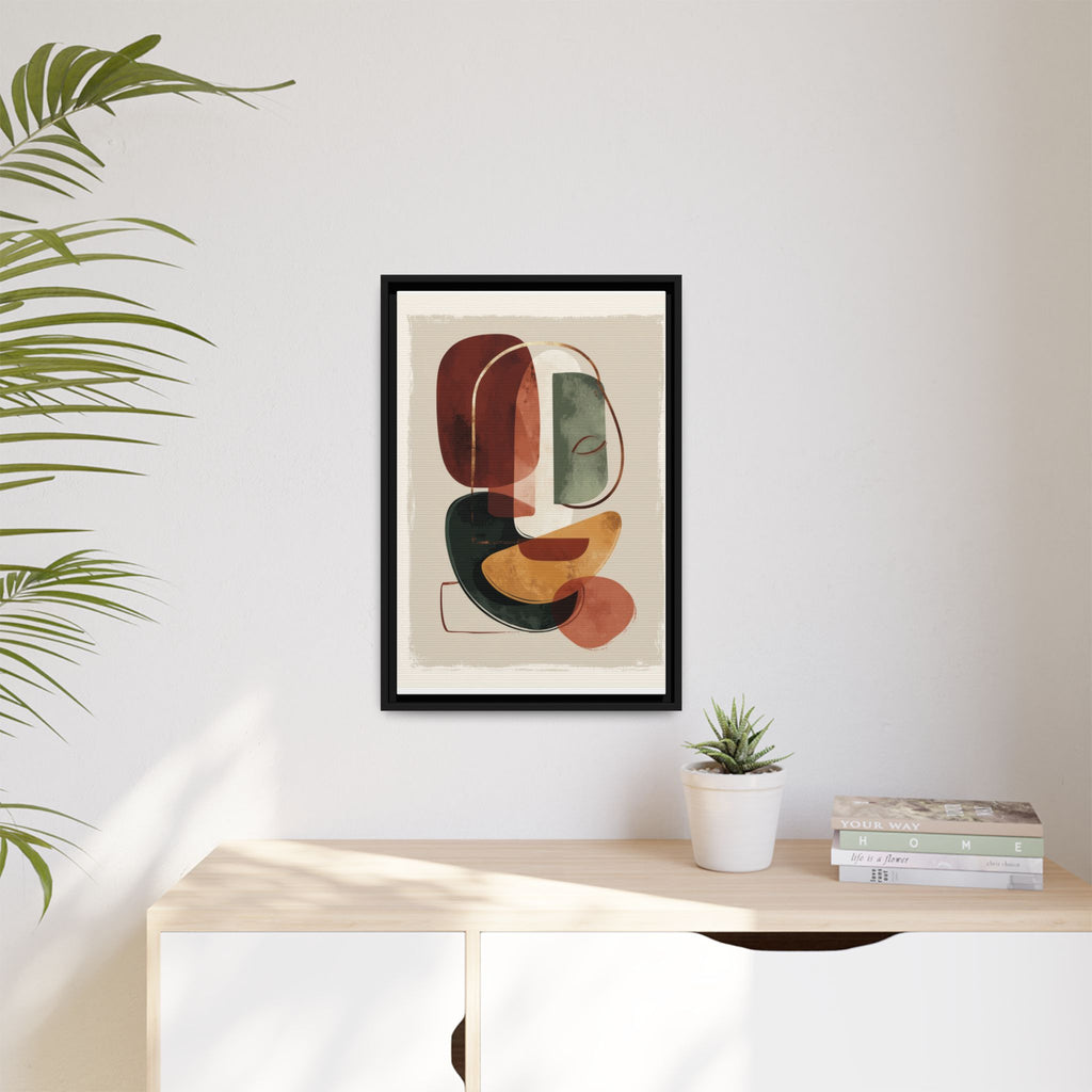 Layered Geometries: Mid-Century Modern Composition, Organic Abstract Design, Translucent Intersecting Shapes   |   Custom Orders Accepted