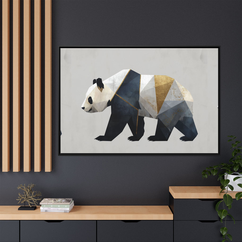 Geometric Panda: Cubist Animal Portrait, Modern Minimalist Art Style   |  Personalized & Custom Orders Available