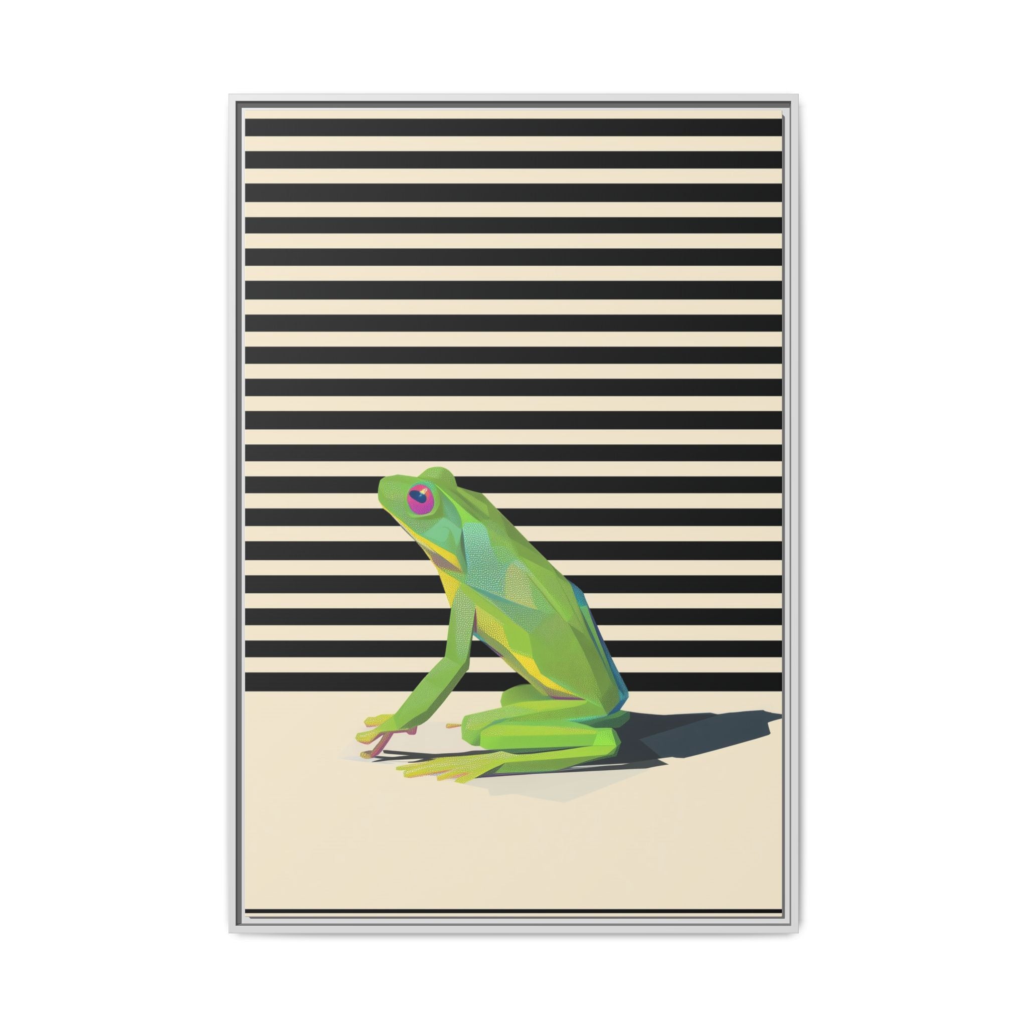 Geometric Frog Persona: Modern Wildlife Illustration, Vibrant Graphic Design   |  Personalized & Custom Orders Available