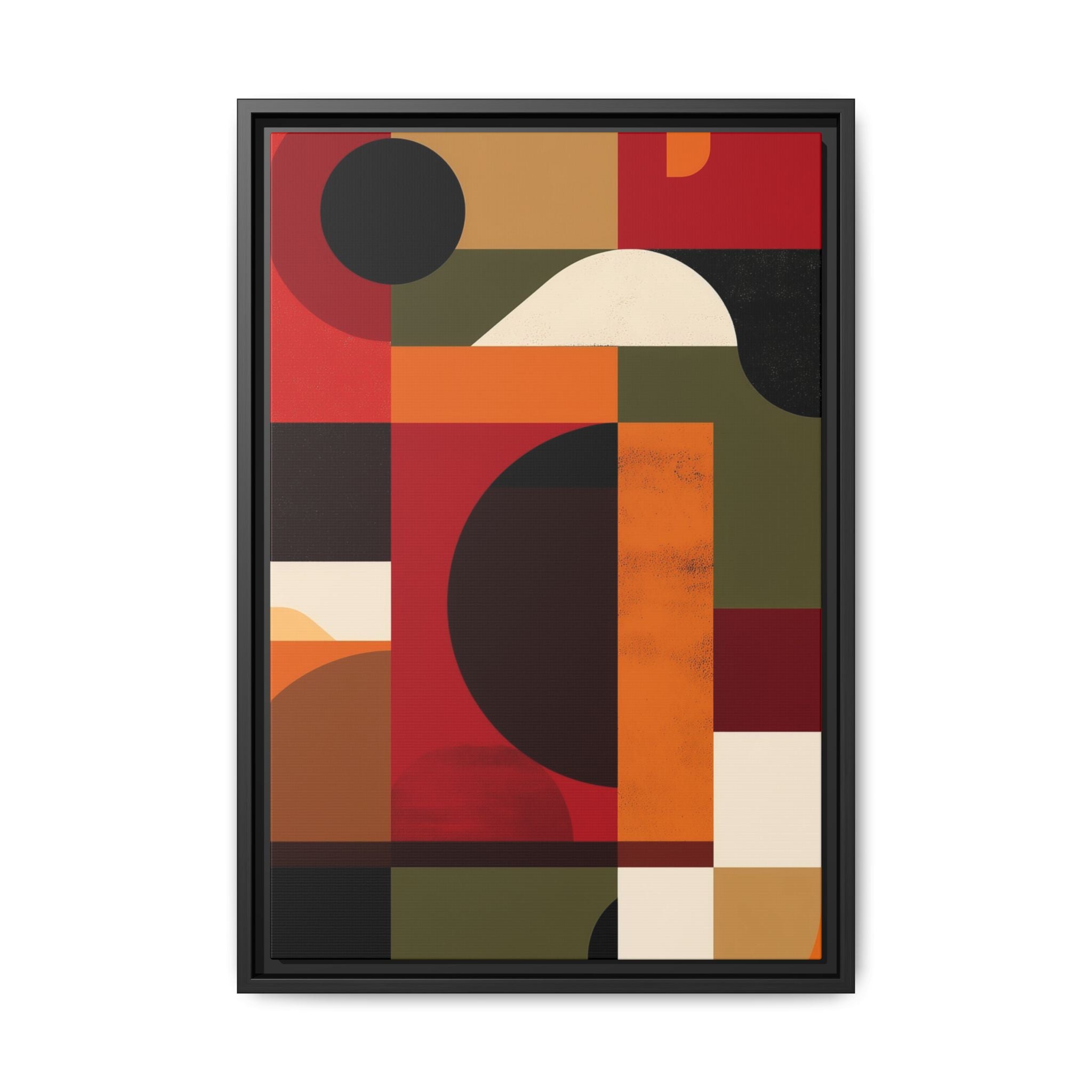 Geometric Convergence: Abstract Bauhaus Design, Constructivist Color Blocks, Architectural Art Composition   |   Custom Orders Accepted