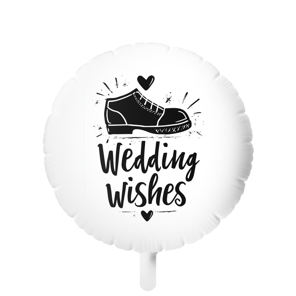 Wedding Wishes Mylar Balloon — Bridal Shower & Wedding Decoration