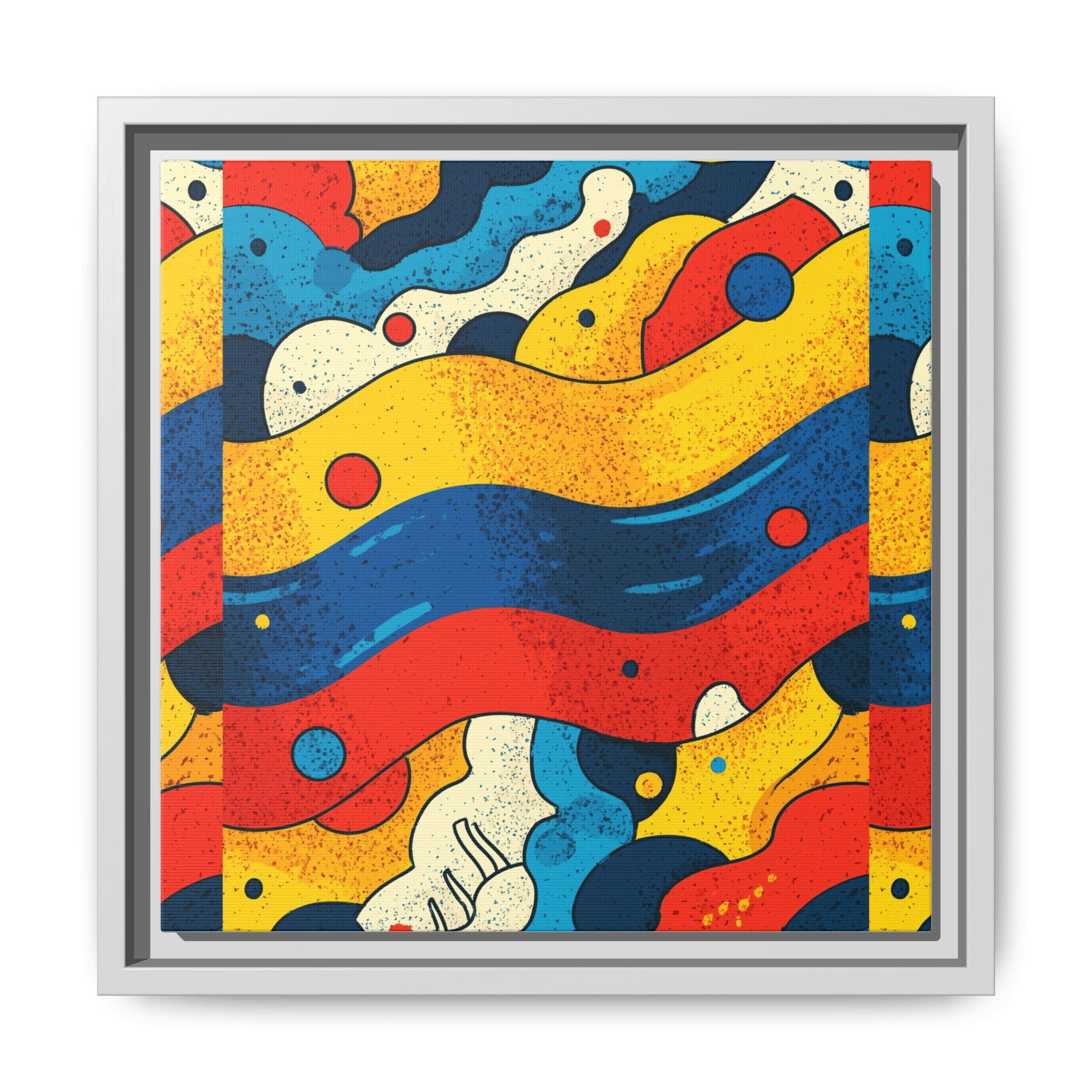 Wave Rhythms: Chromatic Abstraction, Vintage Screen Print Textures, Dynamic Color Composition   |   Custom Orders Accepted