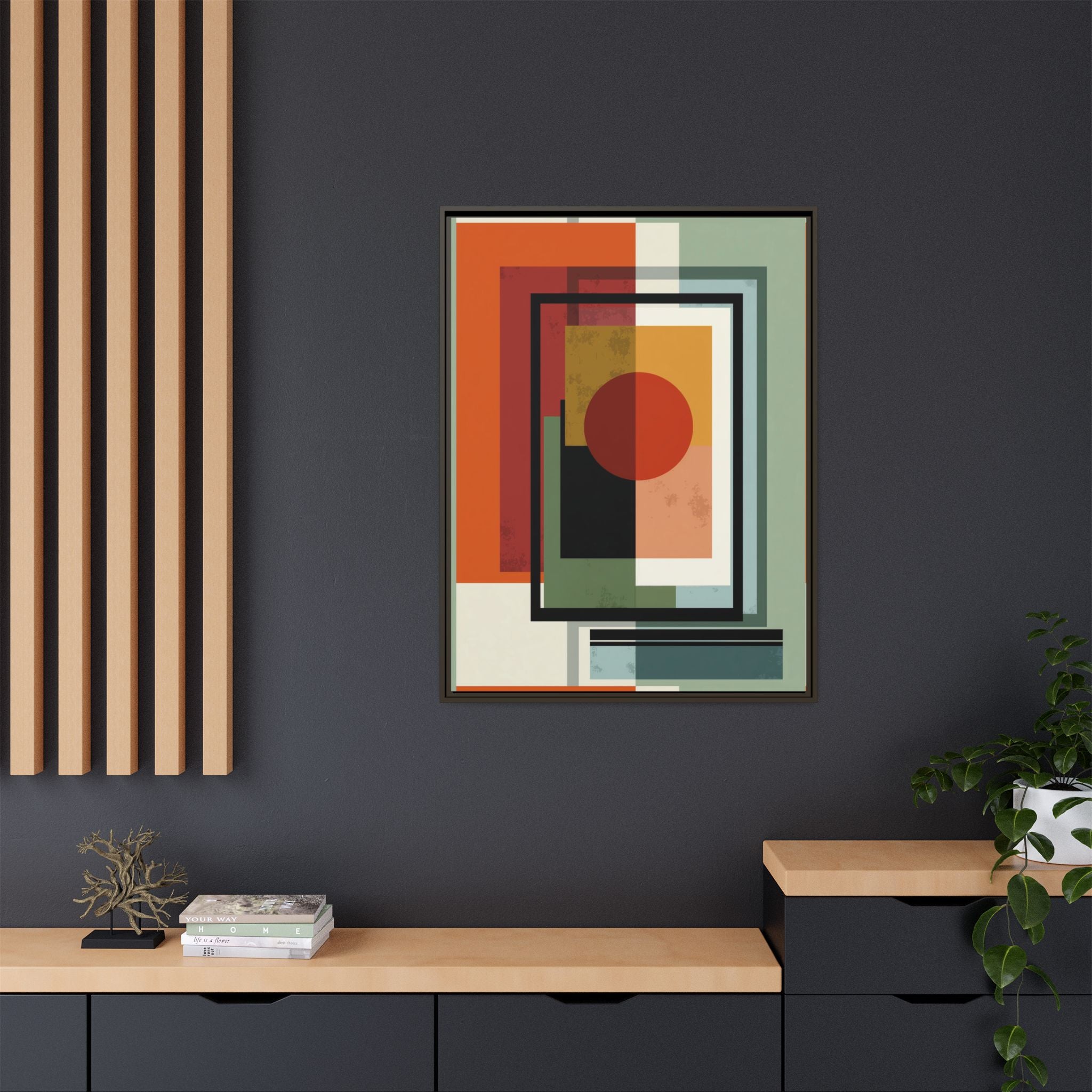 Geometric Harmonies: Mid-Century Modern Composition, Constructivist Inspiration, Abstract Rectangular Interplay   |   Custom Orders Accepted