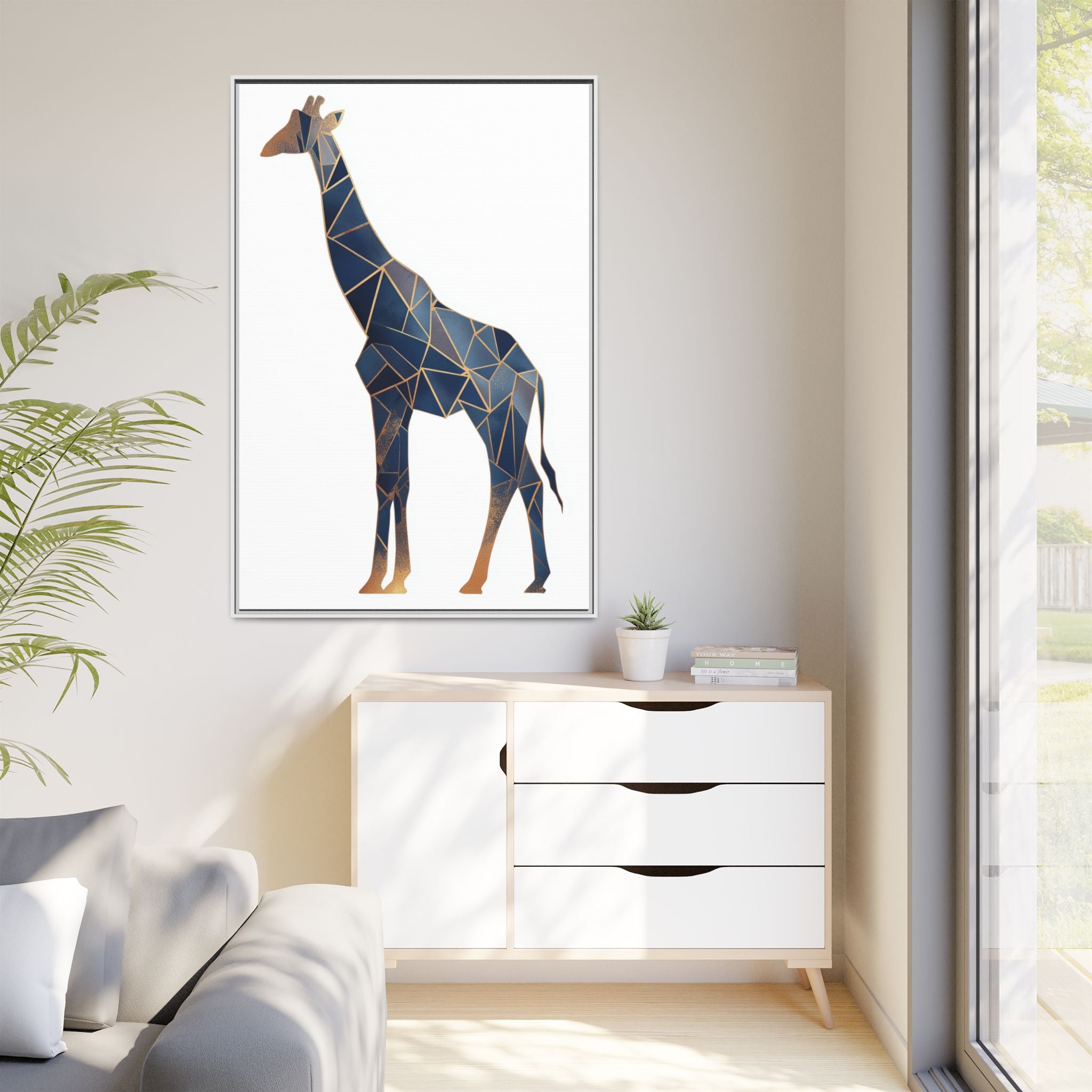 Geometric Giraffe: Modern Wildlife Art, Angular Minimalist Design   |  Personalized & Custom Orders Available