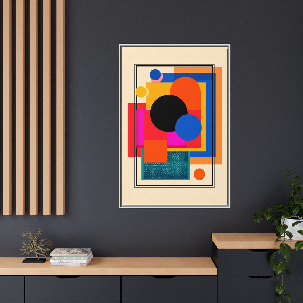 Geometric Harmony: Abstract Color Blocks, Mid-Century Modern Design, Minimalist Art Composition   |   Custom Orders Accepted