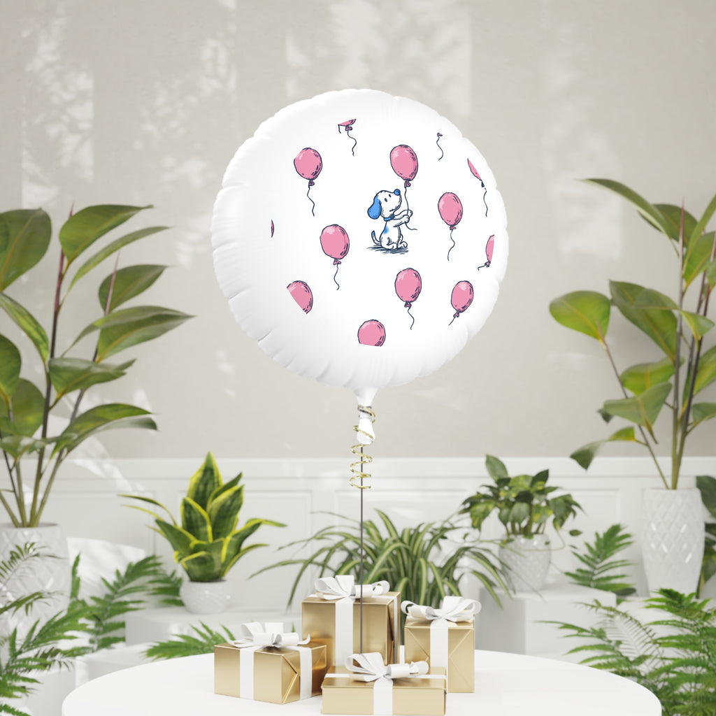 Cute Puppy Pink Balloon Mylar Helium Balloon – Party Decoration for Birthdays & Baby Showers
