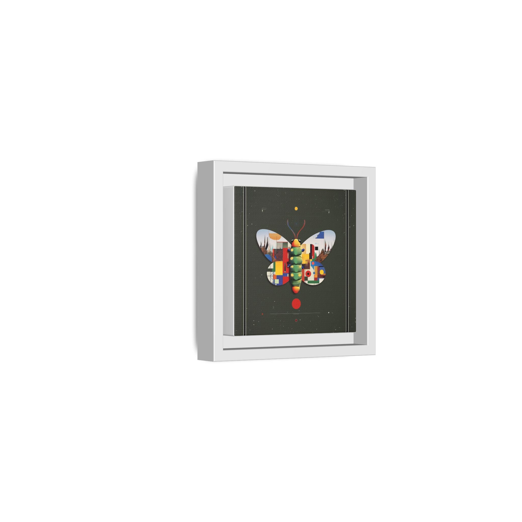 Geometric Butterfly Framed Print : Digital Cubist Interpretation, Modernist Entomological Design   |  Personalized & Custom Orders Available