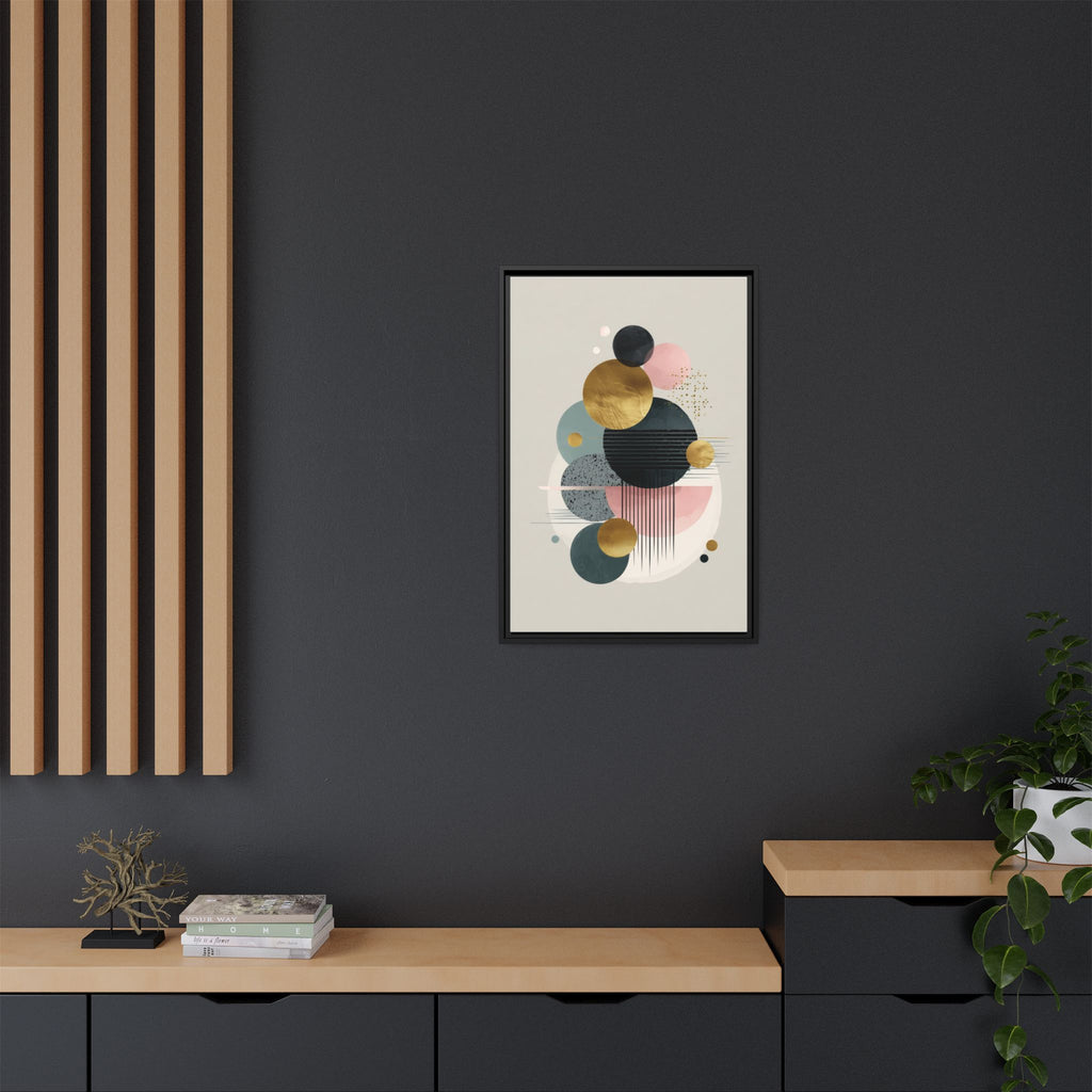 Geometric Harmony: Intersecting Circles, Mid-Century Modern Design, Abstract Metallic Composition   |   Custom Orders Accepted