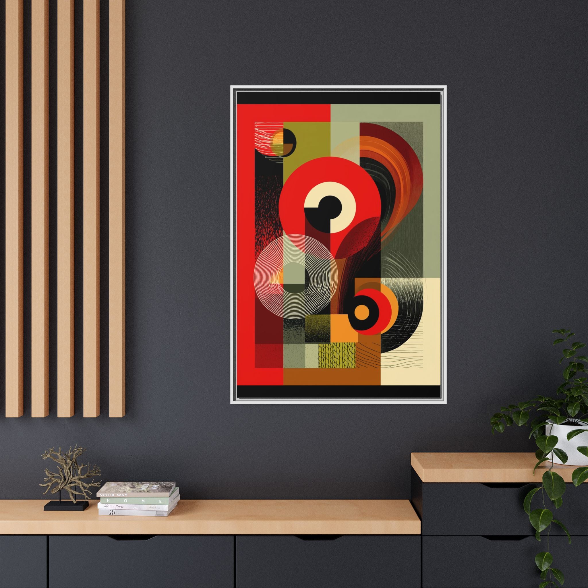 Chromatic Geometrics: Abstract Constructivist Composition, Modernist Color Blocking, Layered Circular Forms   |   Custom Orders Accepted