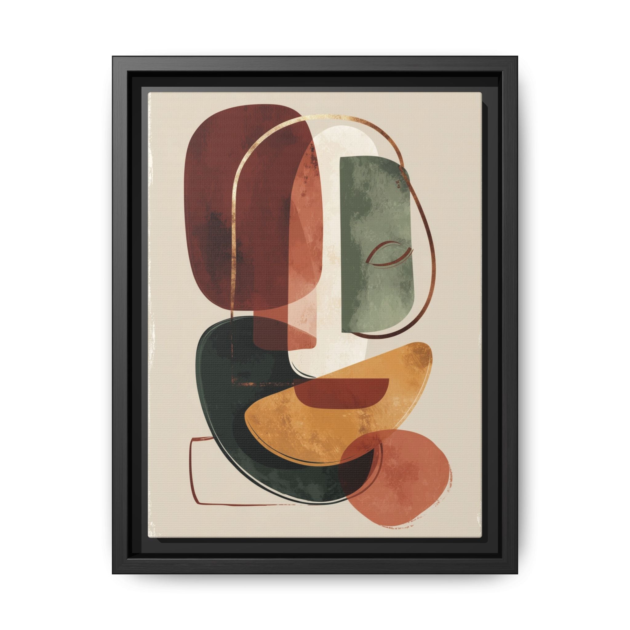 Layered Geometries: Mid-Century Modern Composition, Organic Abstract Design, Translucent Intersecting Shapes   |   Custom Orders Accepted