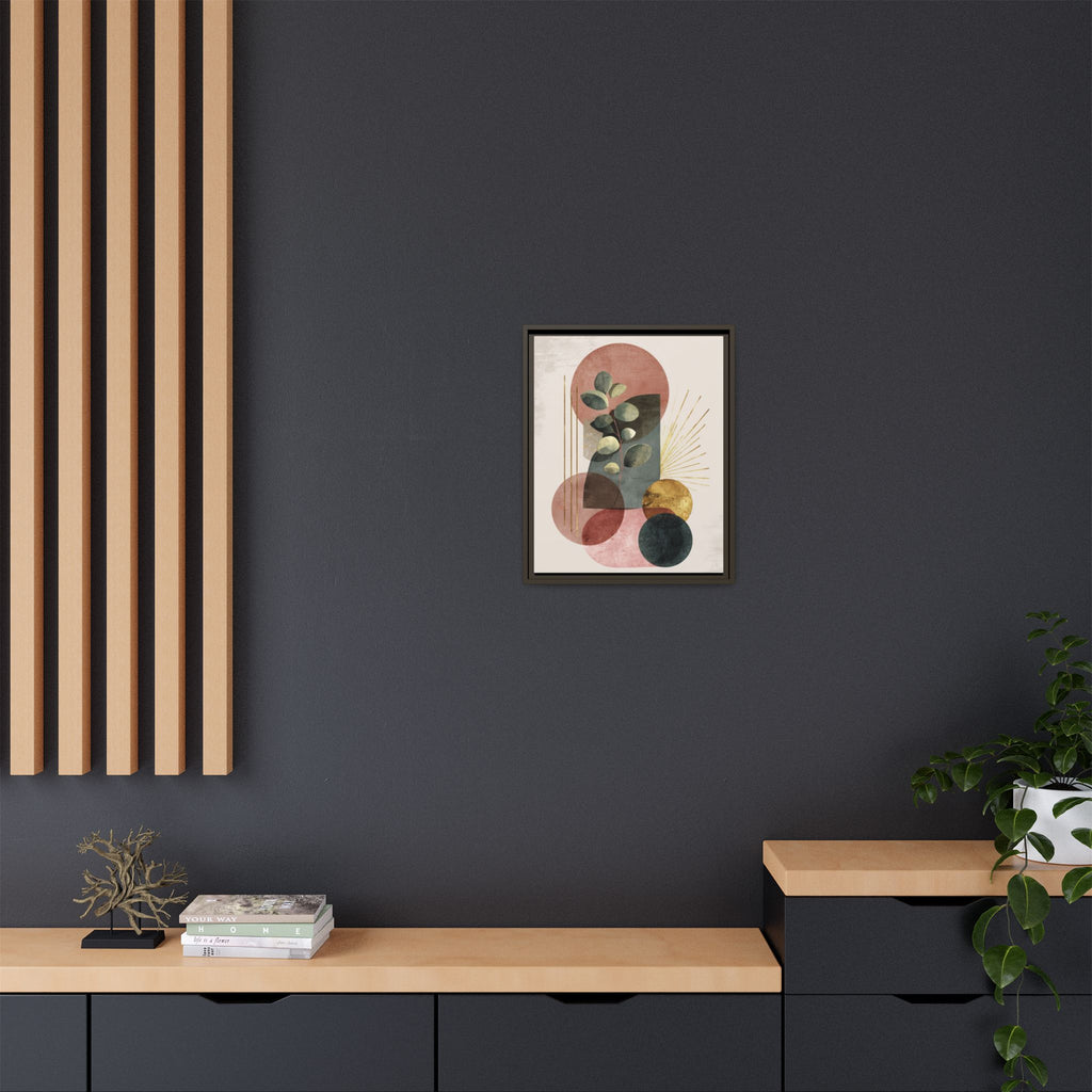 Botanical Geometric Symphony: Eucalyptus Harmony, Metallic Intersections, Modern Earth Tones   |   Custom Orders Accepted