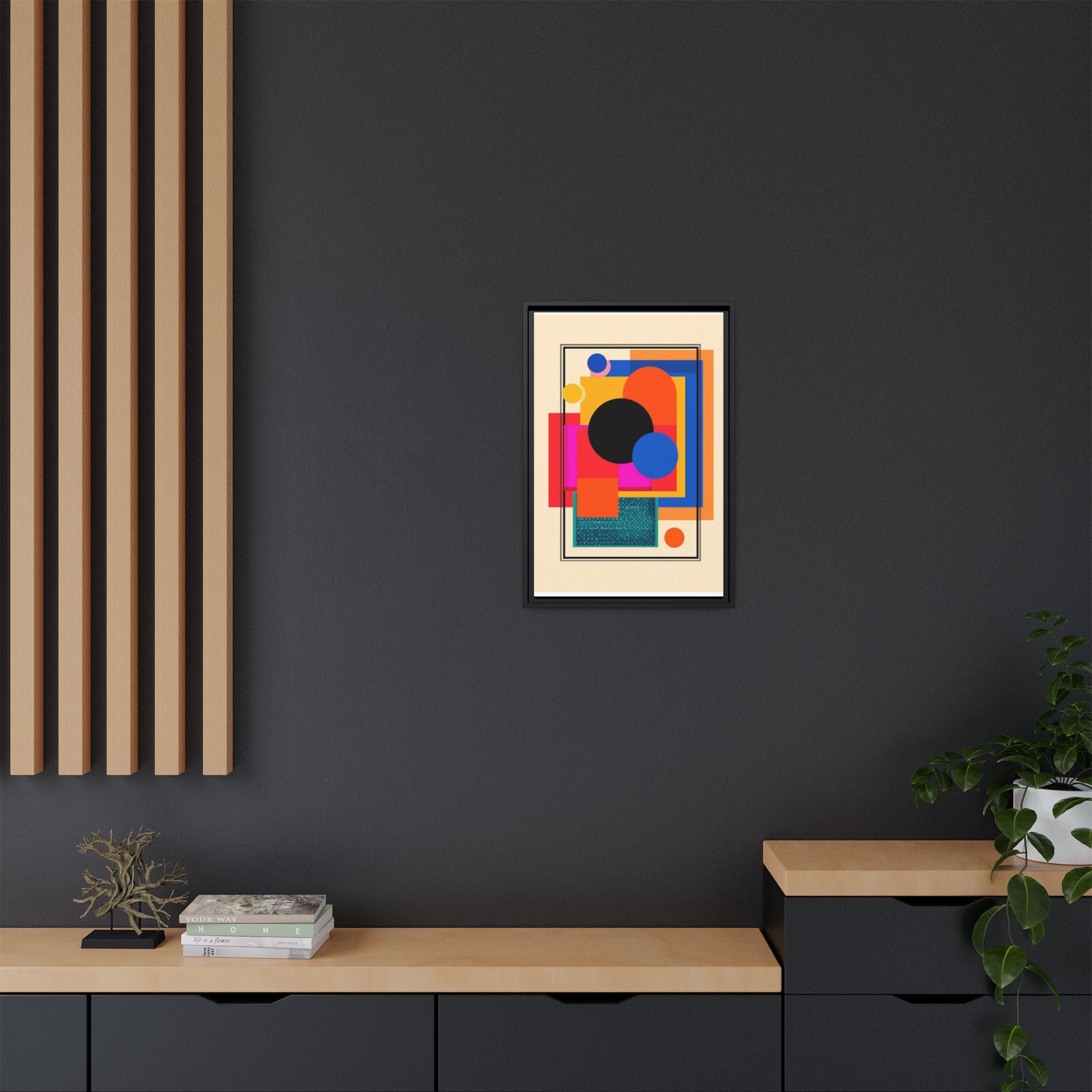 Geometric Harmony: Abstract Color Blocks, Mid-Century Modern Design, Minimalist Art Composition   |   Custom Orders Accepted