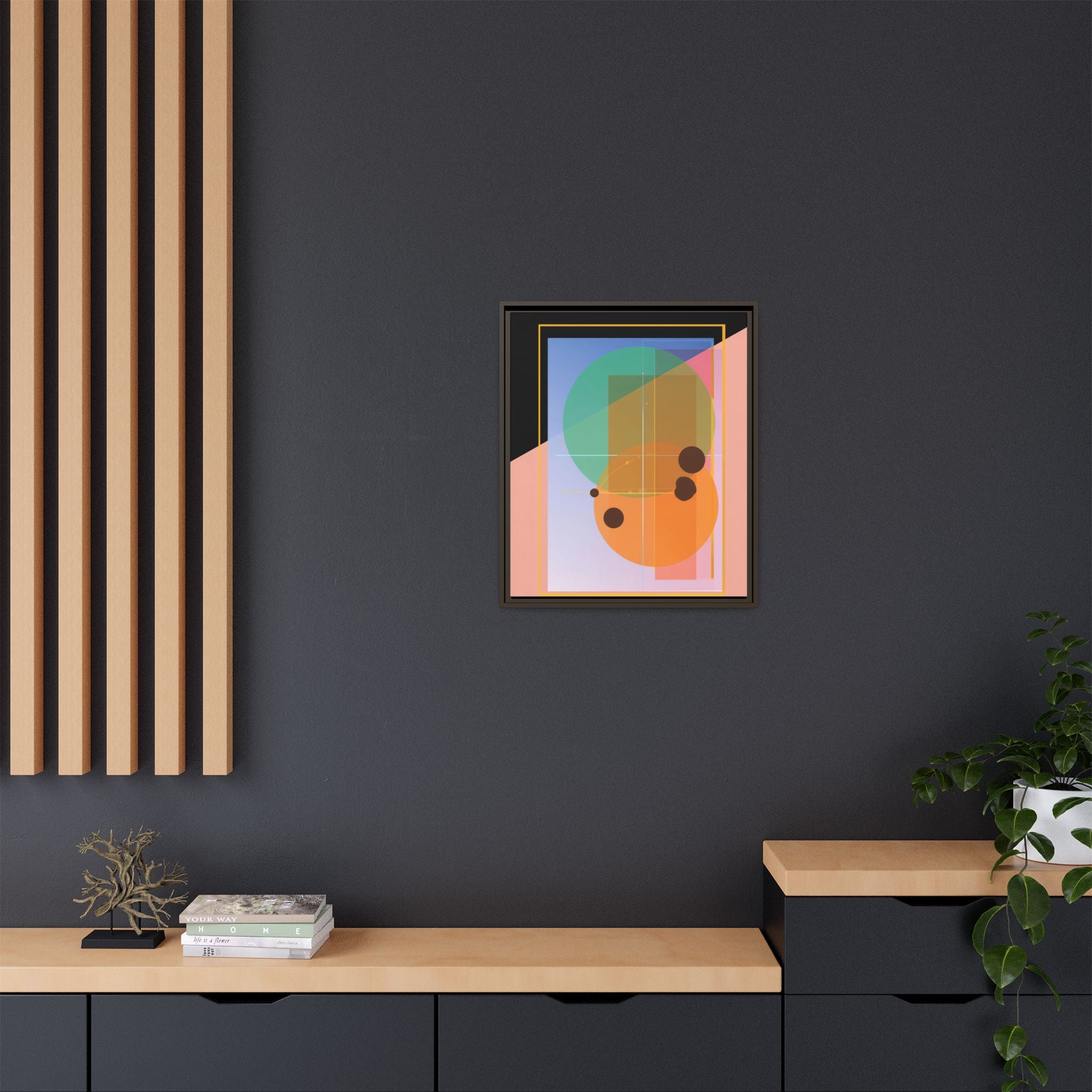 Geometric Harmony: Abstract Composition, Overlapping Shapes, Precision Design   |   Custom Orders Accepted