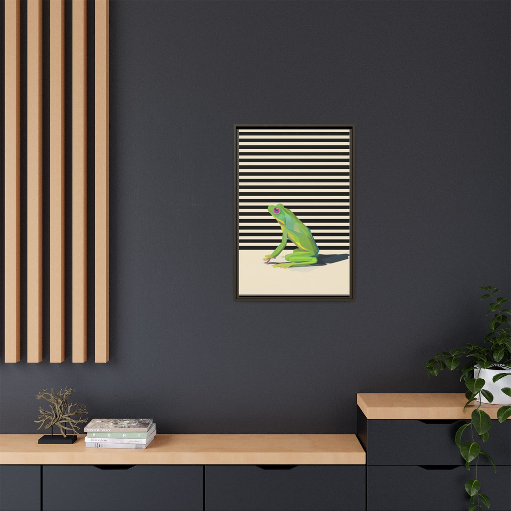 Geometric Frog Persona: Modern Wildlife Illustration, Vibrant Graphic Design   |  Personalized & Custom Orders Available