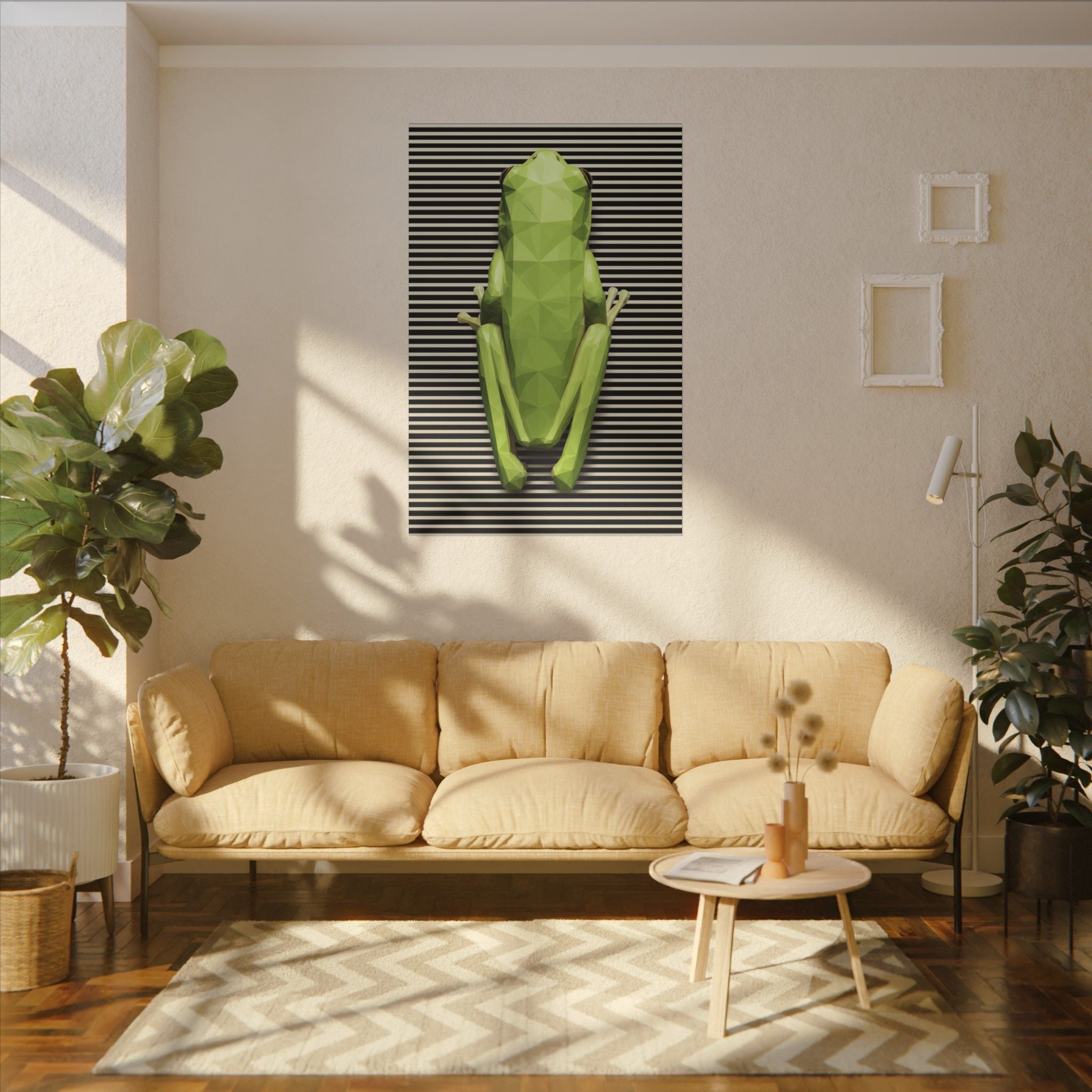 Geometric Frog: Low-Poly Design, Digital Art Amphibian   |    Custom Orders Available