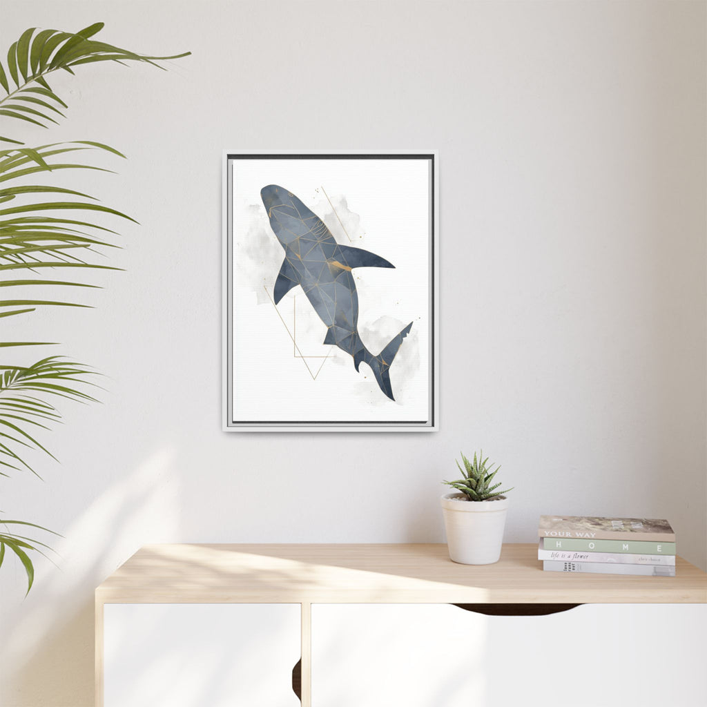 Aquatic Geometry: Shark Polygon Abstraction, Oceanic Digital Art   |  Personalized & Custom Orders Available